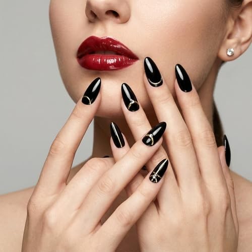 3Pcs French Line Nail Art Stickers Decals/Silver French Stripes Wave Nail Gold