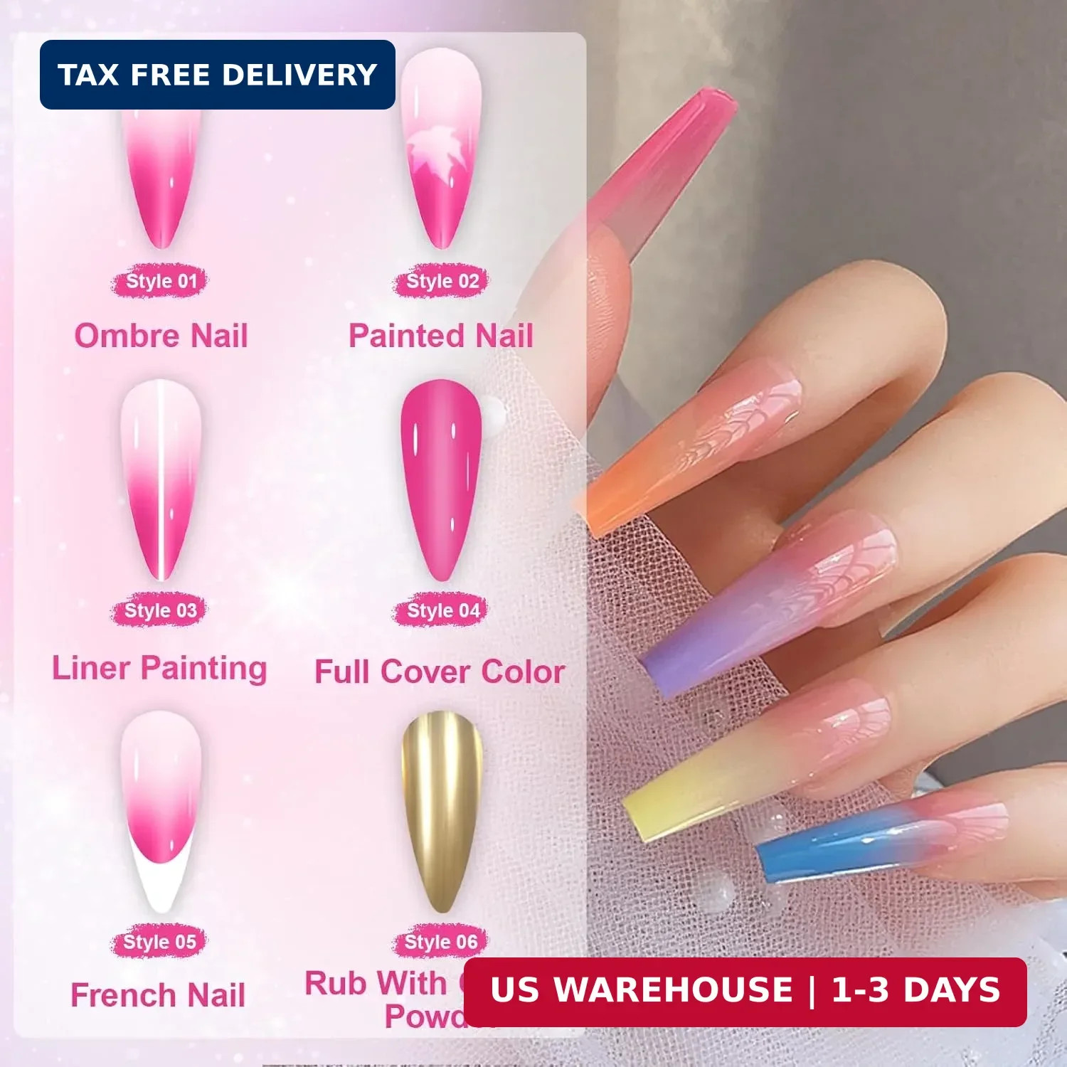 40 Colors Nail Pigment Powder Palette, Ombre Color Pigment Powder for Nails, Pro