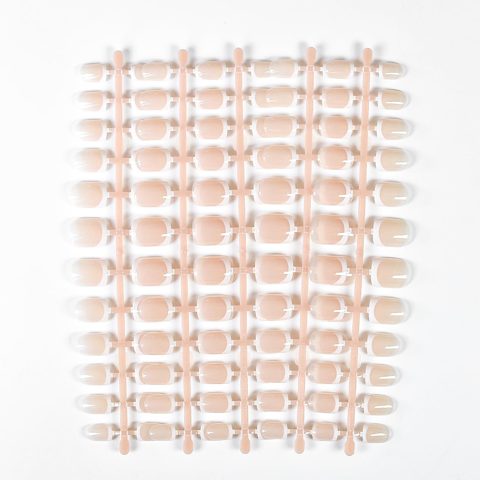 120Pcs White French Tip Press on Nails Short Square Round Fake Nail, Full Cov…
