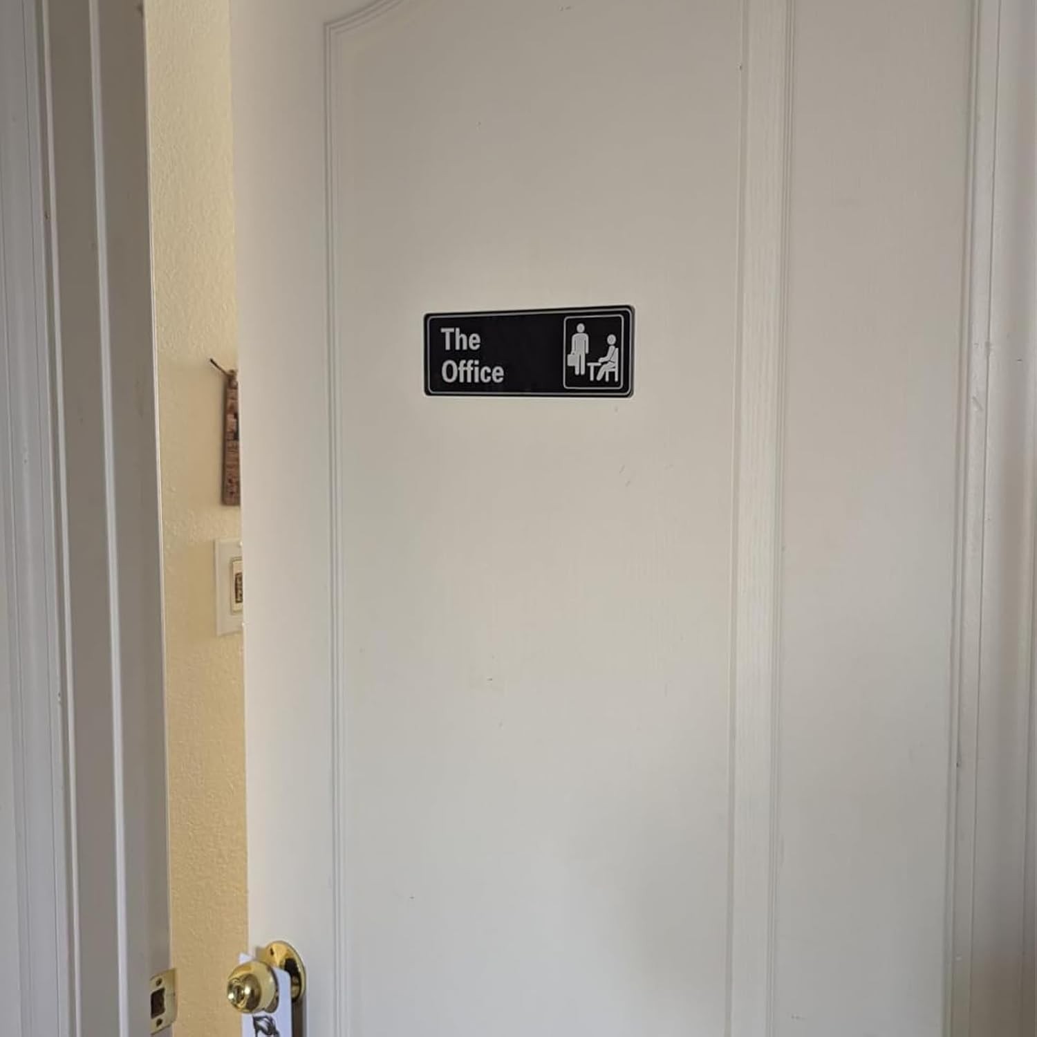 Elegant Self-Adhesive 9×3 Inch Acrylic Door & Wall Name Plate – Black & White