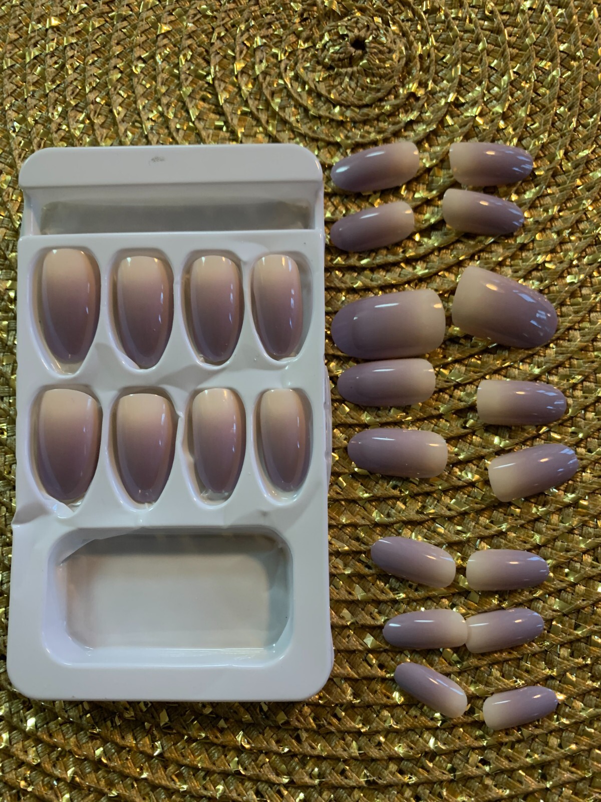 Unknown Brand Kiss? Medium Length Glue On Nails 2 Sets Of 24 Each