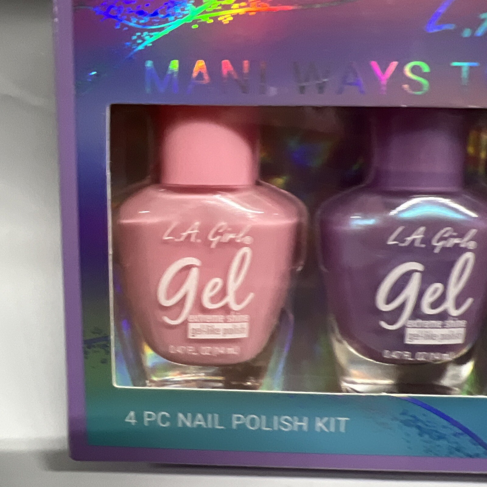 LA Girl Mani Ways To Shine Limited Edition Gel Extreme Shine Gel Like Polish 4pc