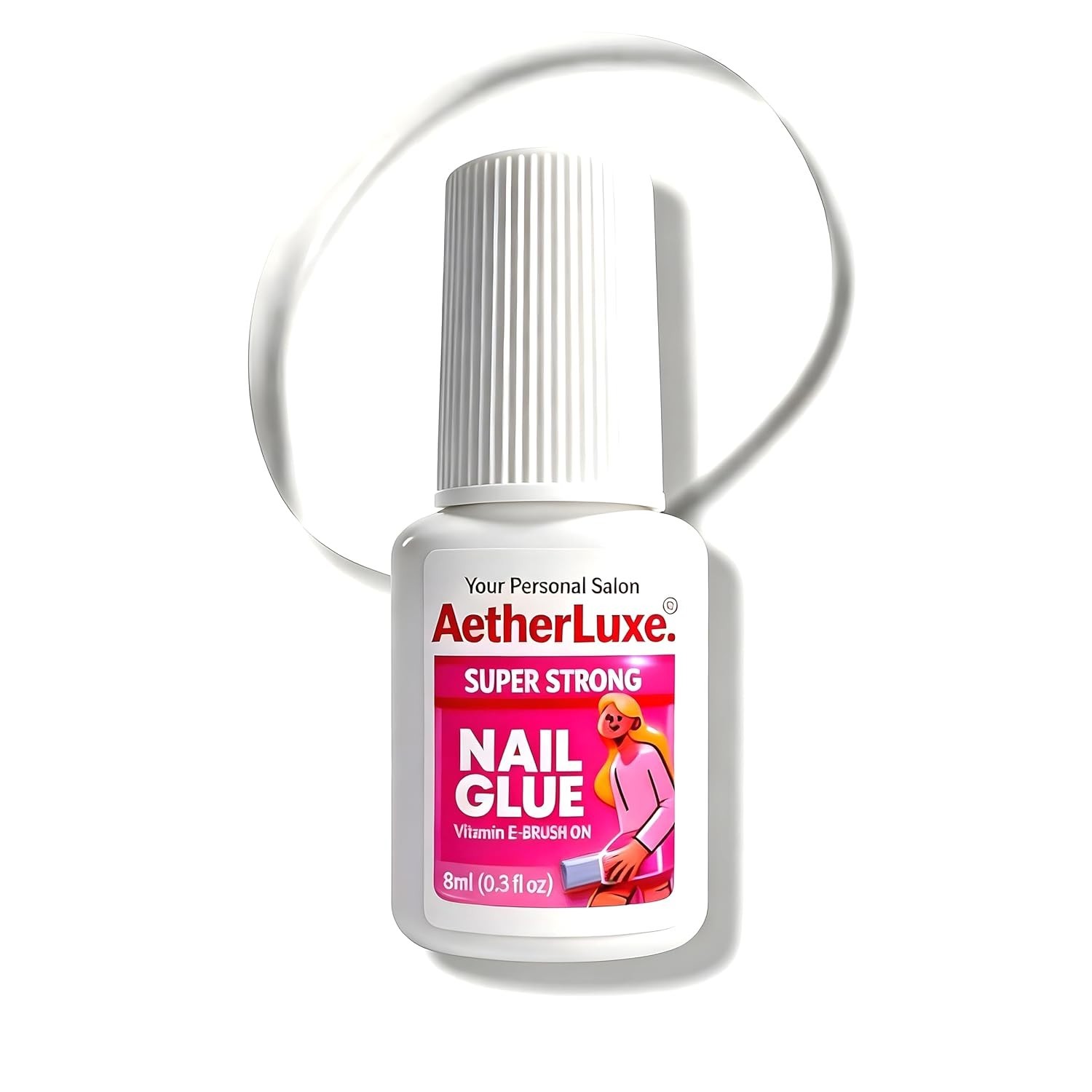 Super Strong Nail Glue for Press On Nails,5S Instant Dry,Up to 30 Days, 8ml