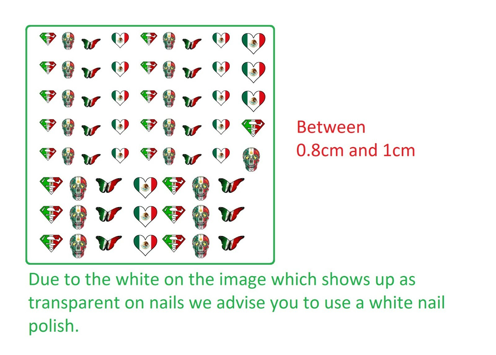 Mexico Nail Art Decals