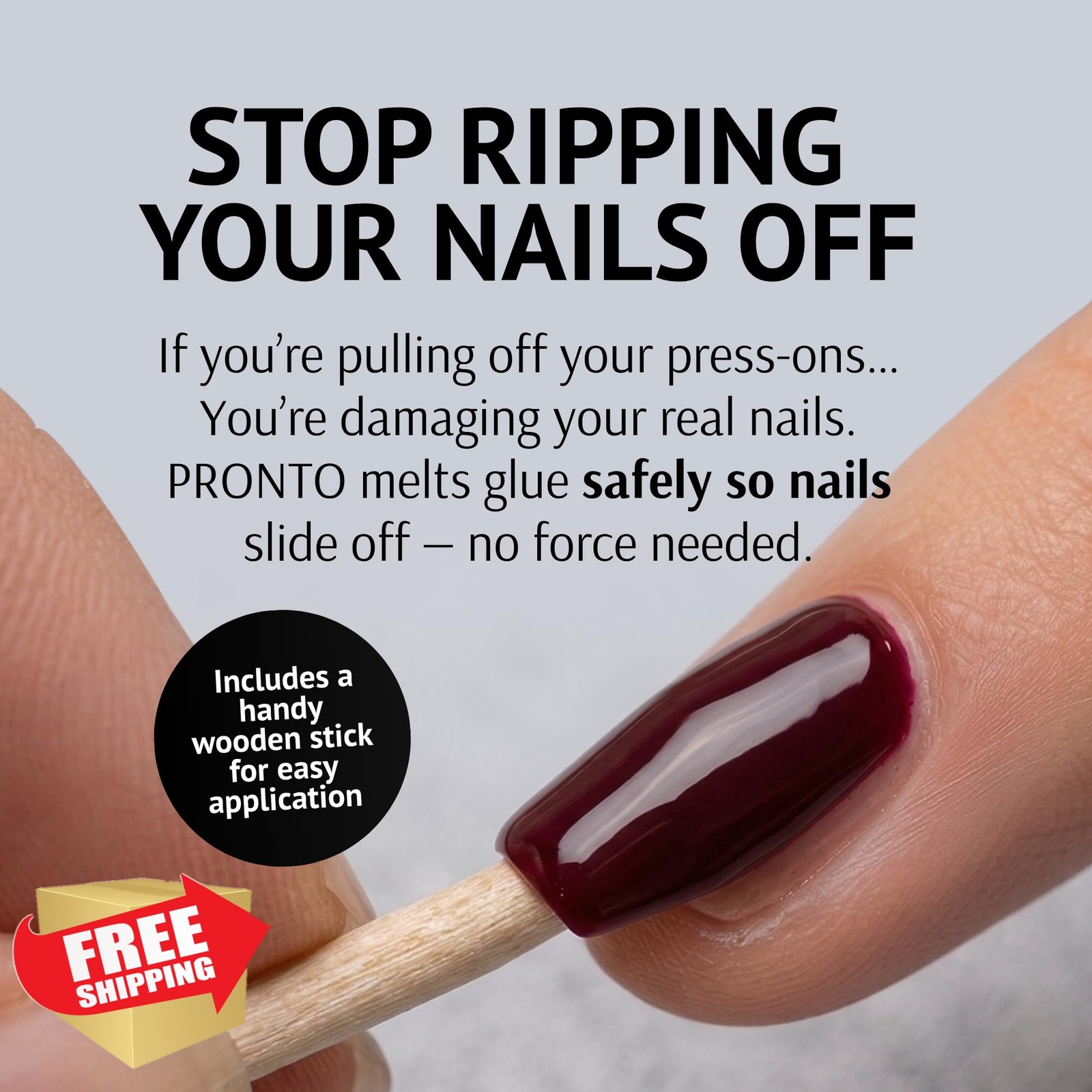 Pronto 20mL Nail Glue Remover Acetone Free Press On Nails