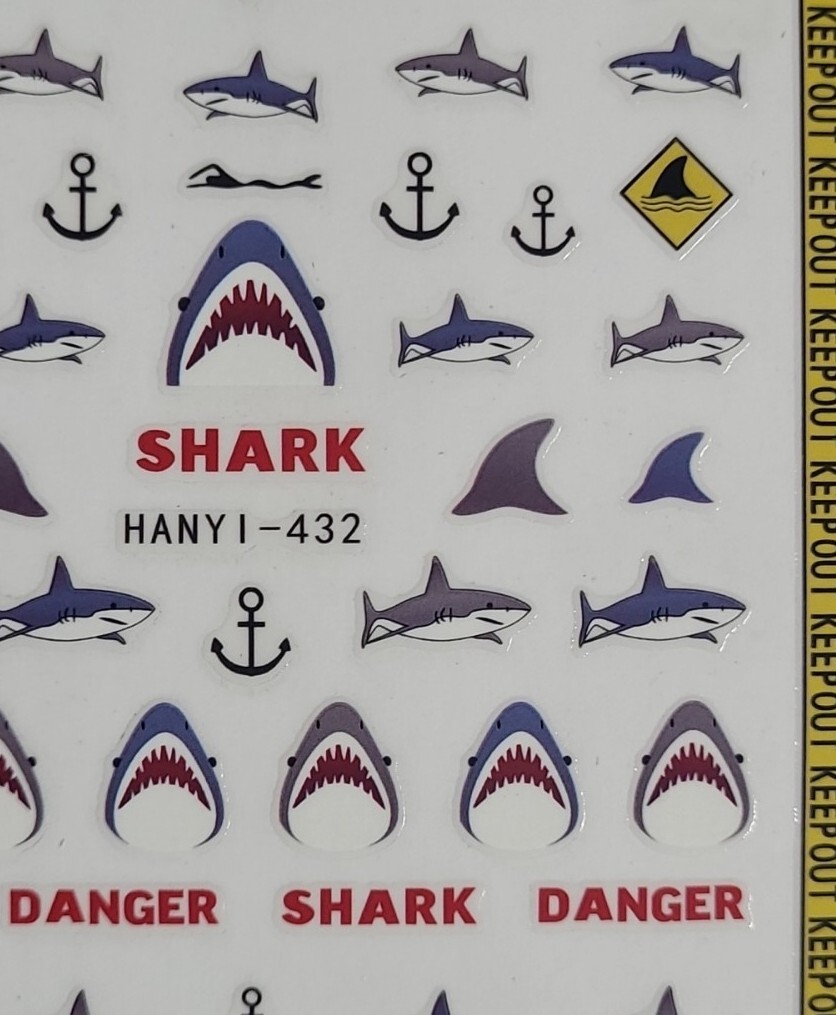 Shark Nail Art Stickers