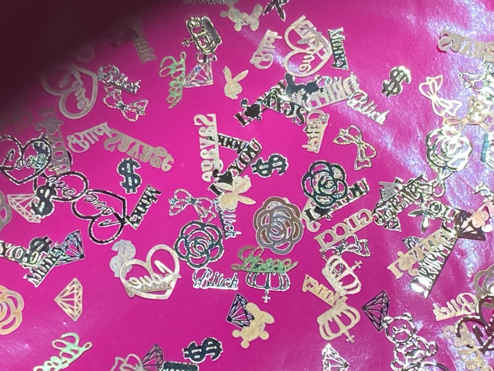 Gold 100 pc Nail Art Charm Decoration DIY