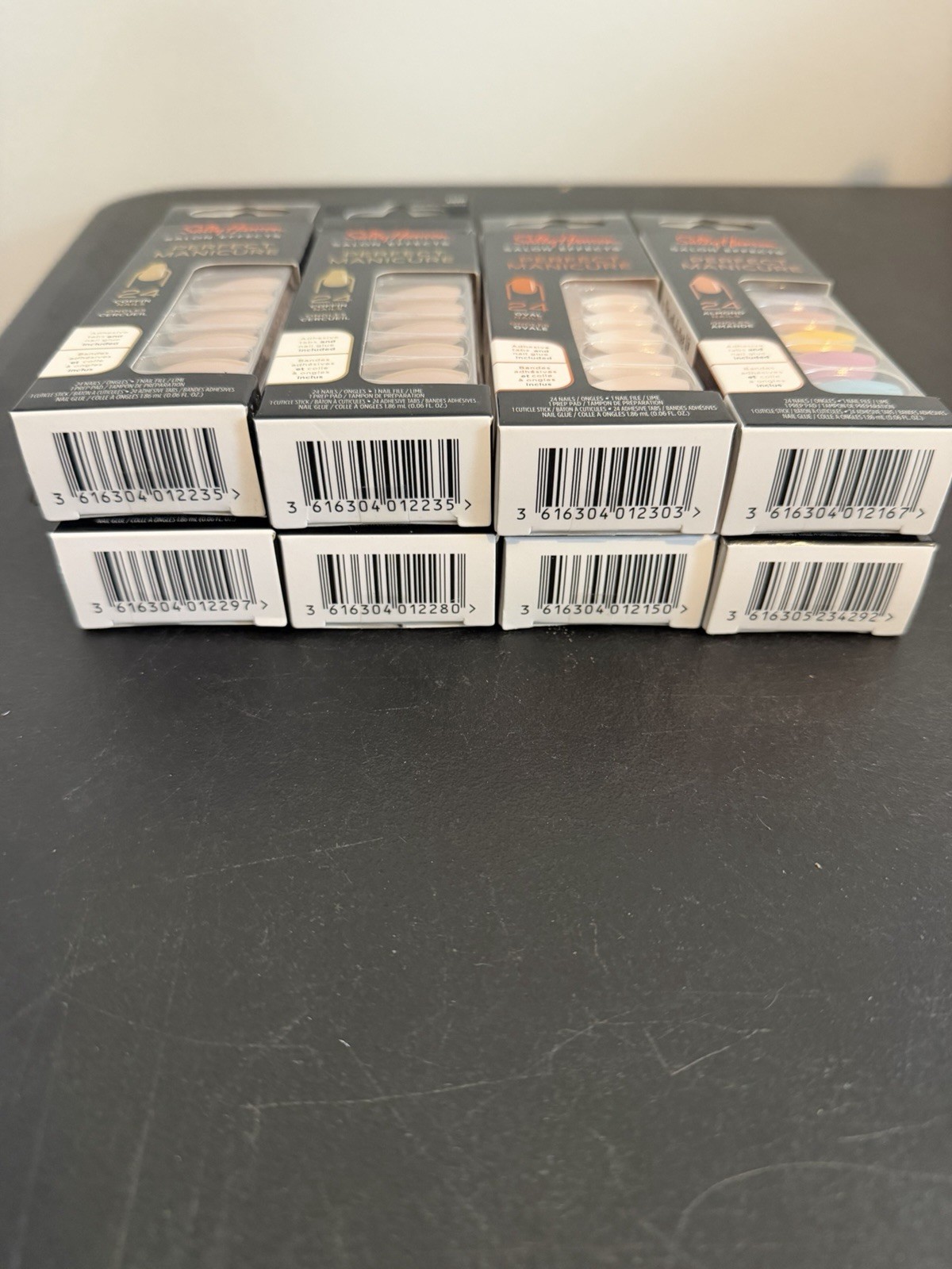 8 Sets -Sally Hanson Perfect Manicure 24 Coffin/Oval/Almond Nails New in Boxes