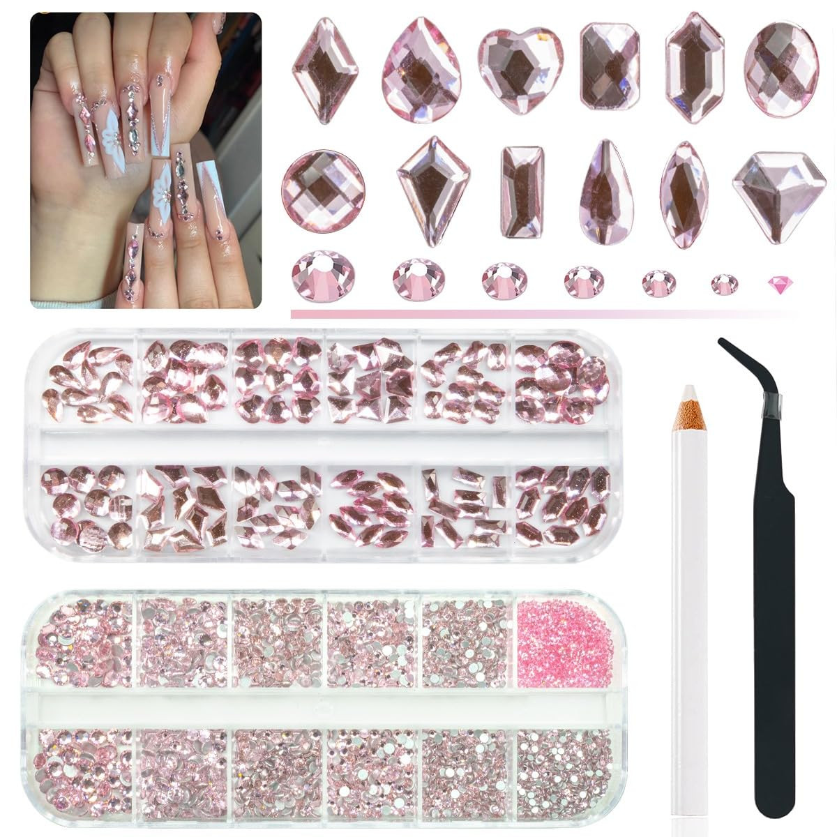 Aurora Crystal Clear Moonlight Rhinestones – Flatback round Beads K9 Glass Gems