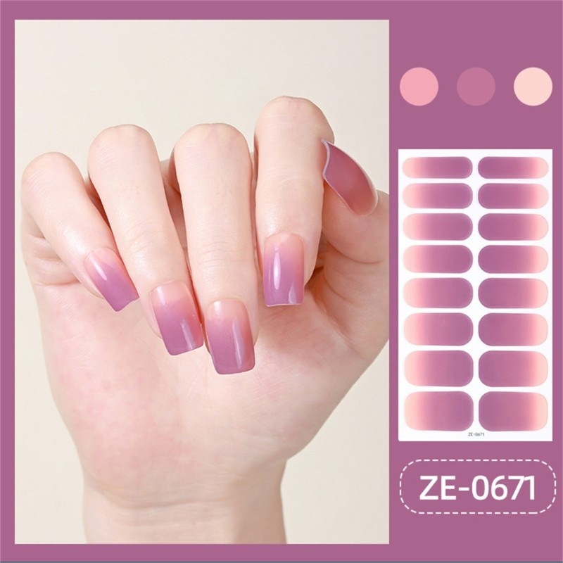 Waterproof Gels Nail Strips Nails Polish Stickers Cats Eye Nails Polish Wraps