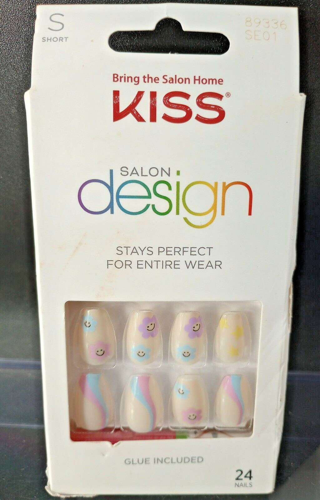 (2 Pack) KISS Salon Design Nails #Short – #89336 SE01 – 24 Nails Each Pack