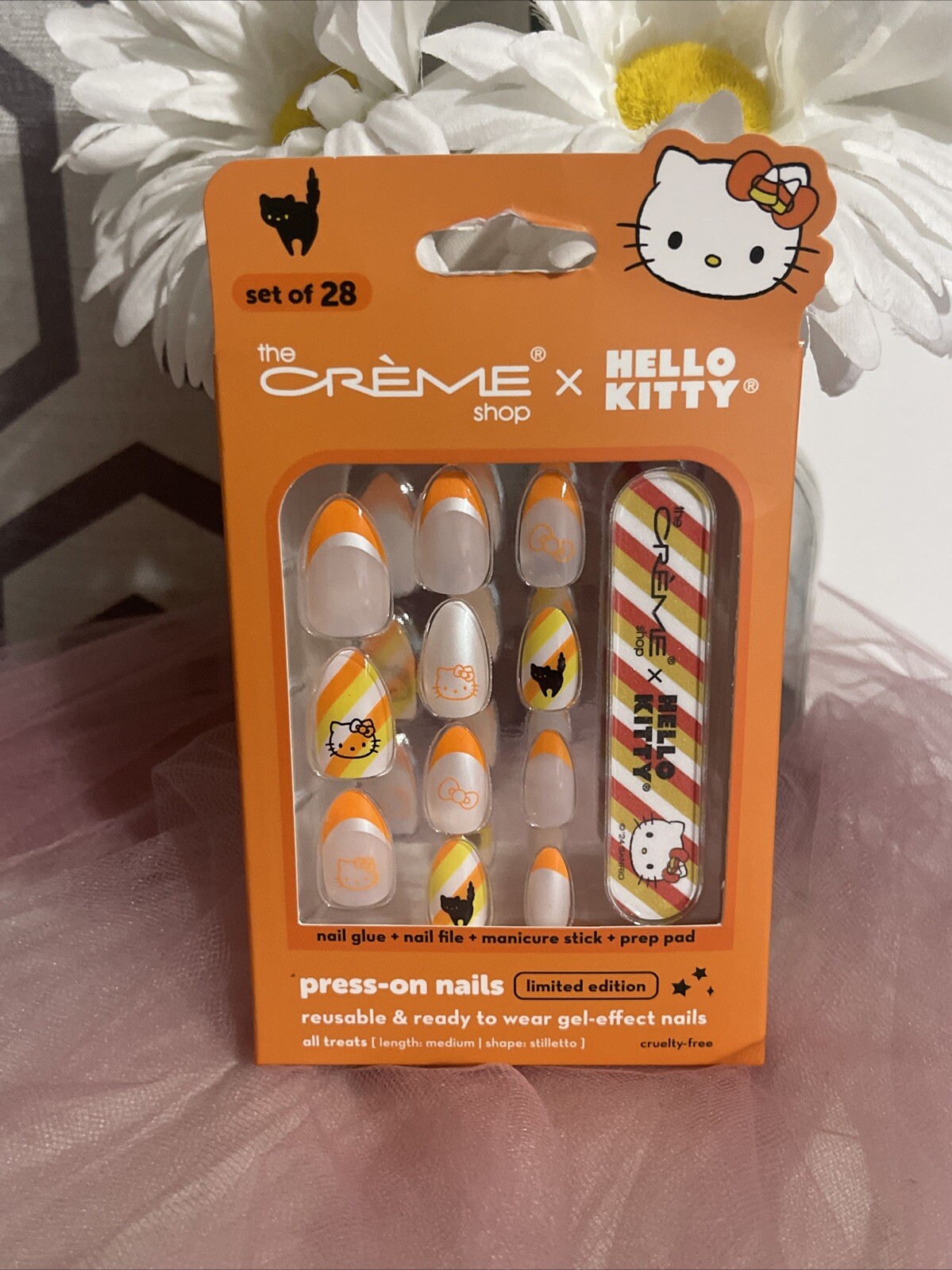 LIMITED Creme Shop Hello Kitty LE Halloween Press On Nails Reusable All Treats