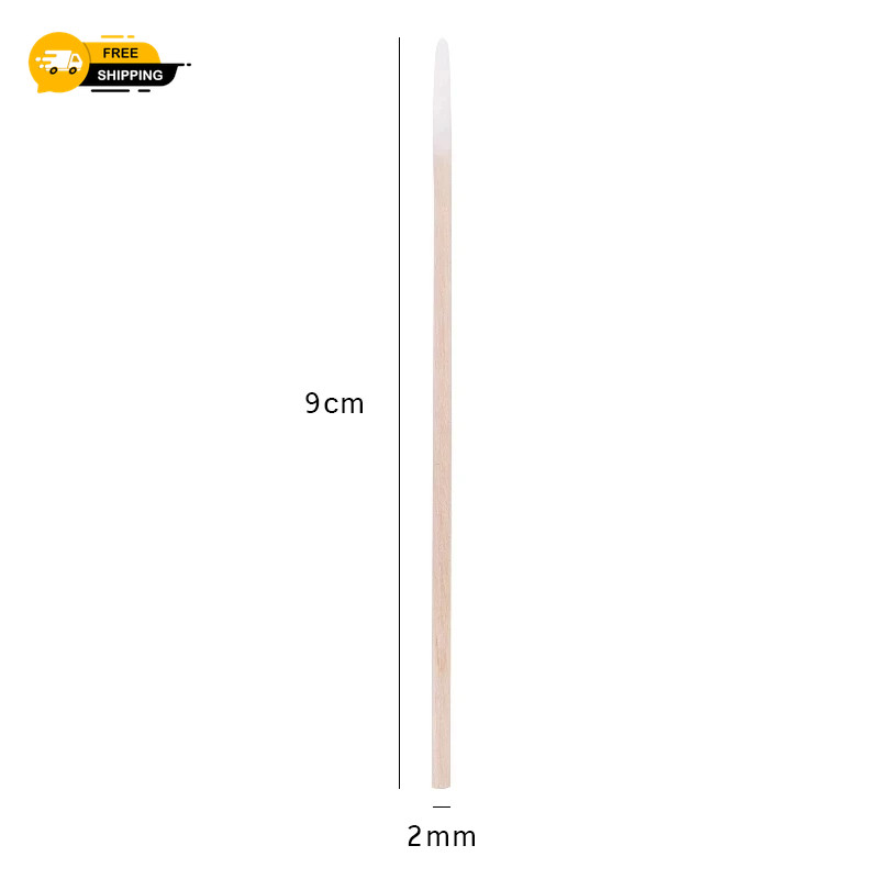 100/300 Wooden Cotton Swabs Nail Art Sticks Manicure Polish Remover Clean Tool