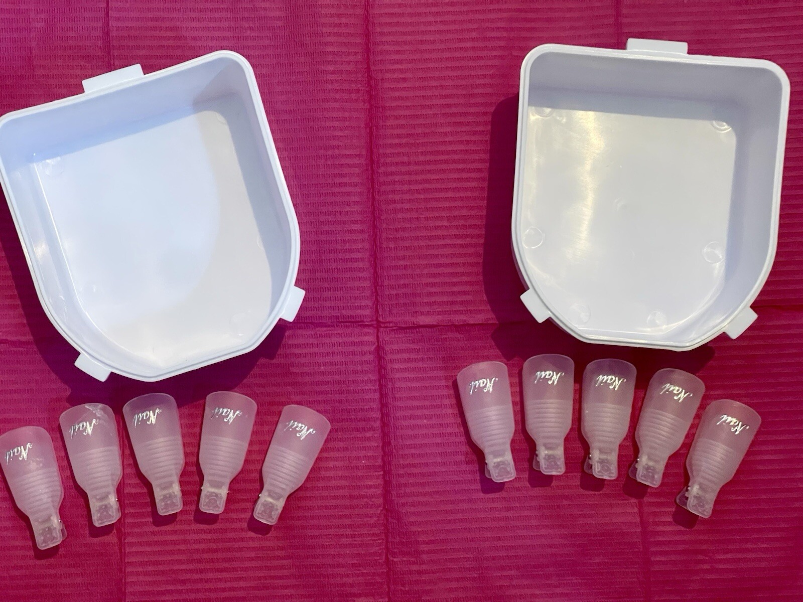 Nail Soaking Bowl 2PCS Soak Off Gel Polish Dip Powder Remover Manicure Bowl Set