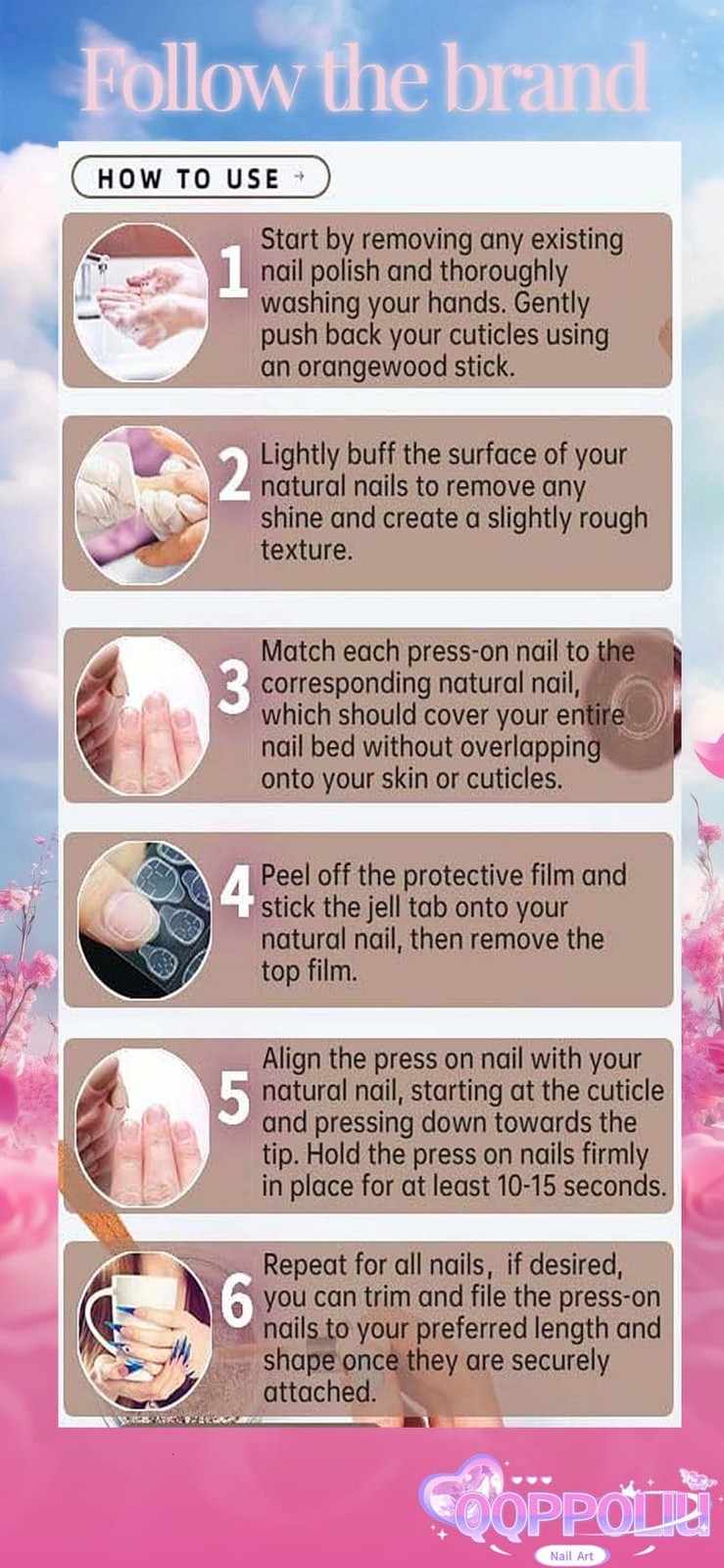QQPPOLIU Square Press on Nails Long Pink Glue General,24, Various colors