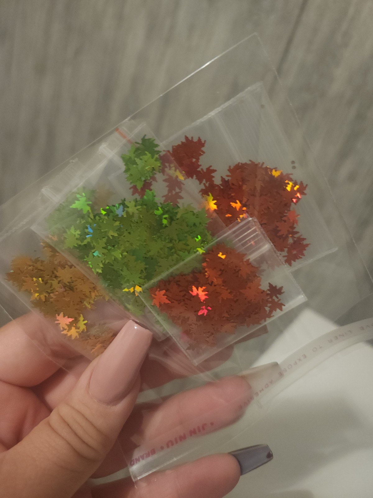 Hologrqphic Maple Leaf Glitter For Nails 1tsp Ea, 4total Set