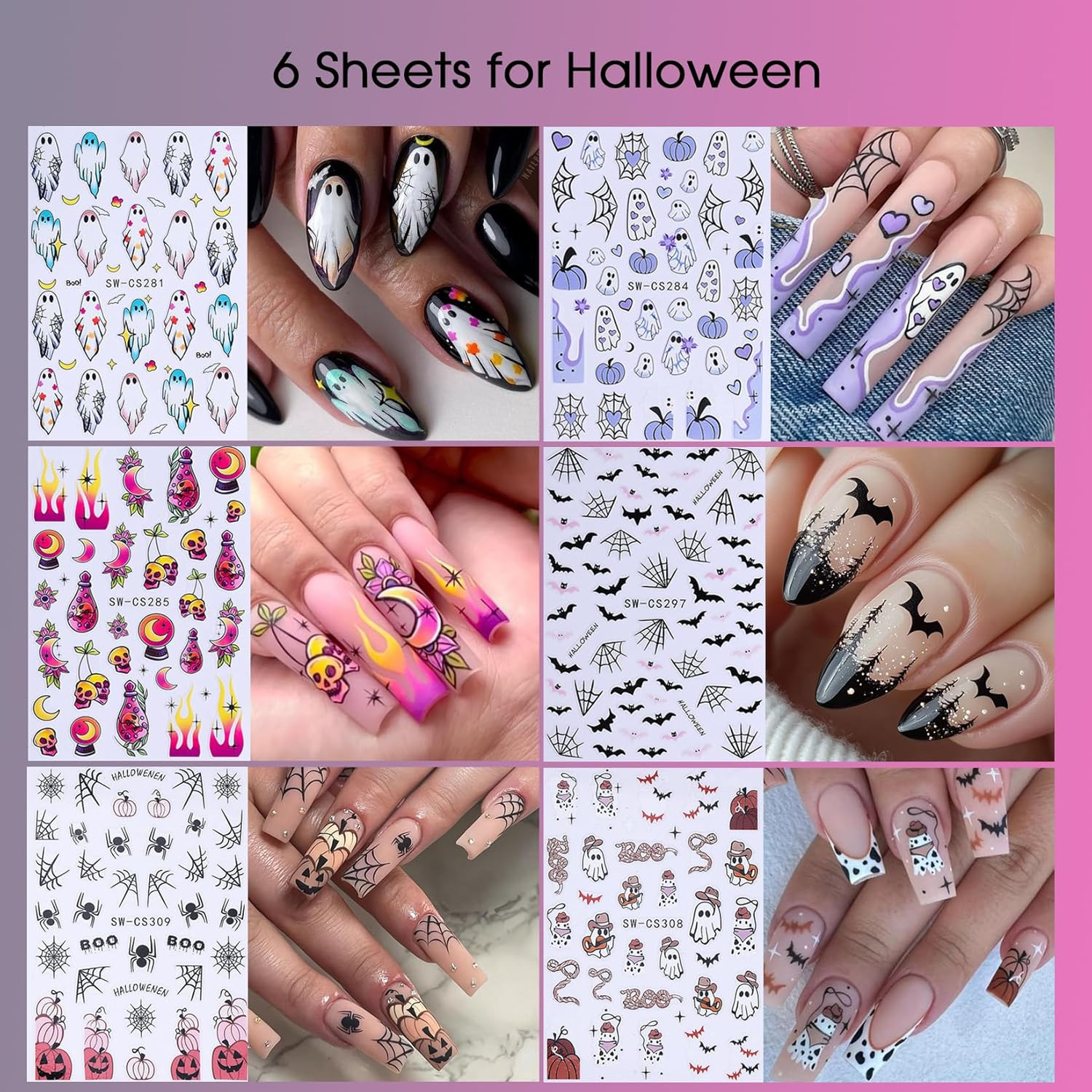 Holiday Nail Art Stickers Decals 30 Sheets 3D Seasonal Stickers for Nails with T
