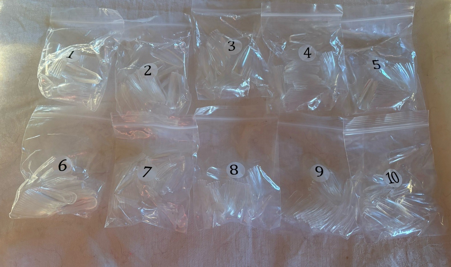 500 pcs C Curve/Half tube half cover Clear Artificial False Nail Tips New