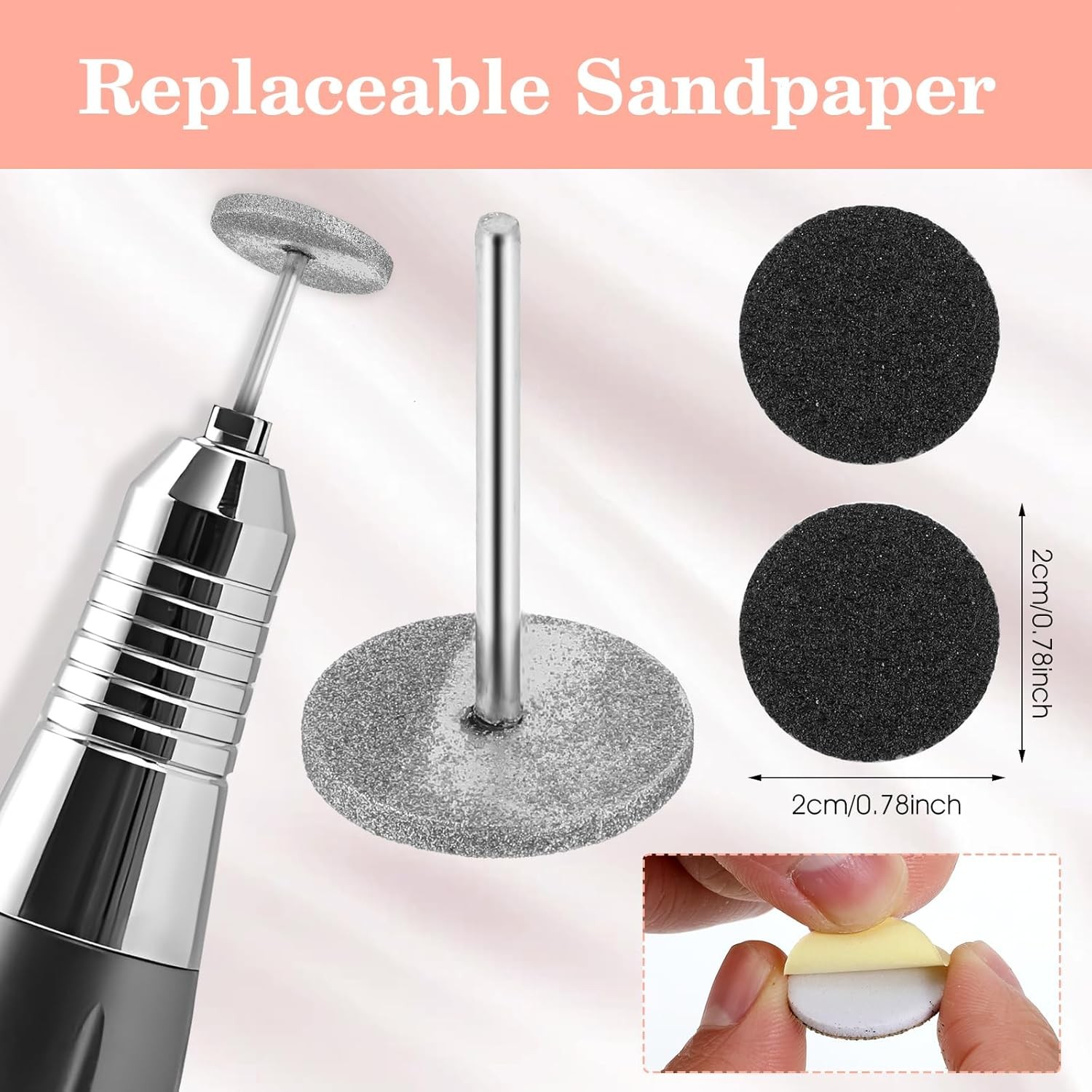 Sanding Disc Nail Drill Bits, Flat Nail Drill Bits, Electric Foot