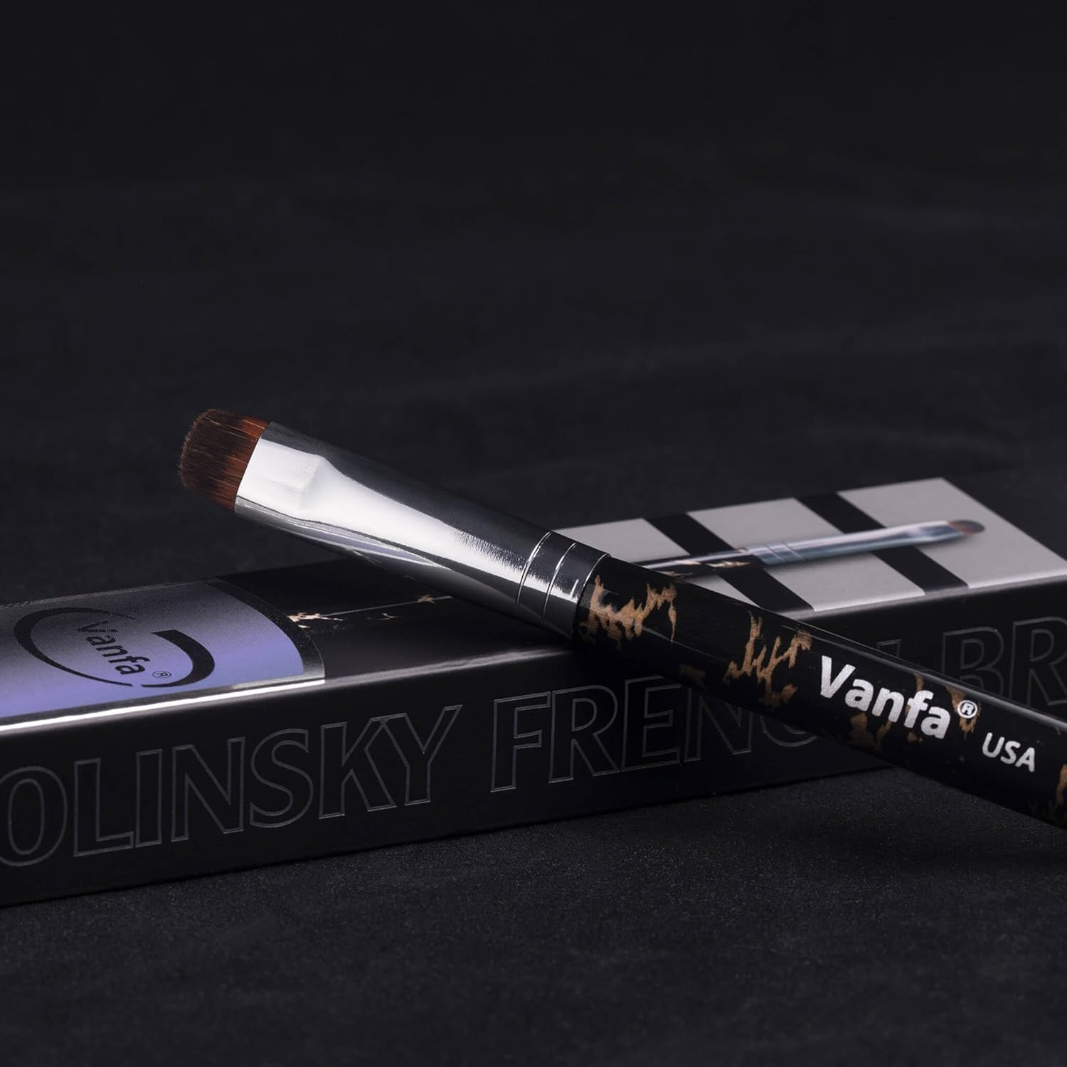 French Brush for Nails, Gel Nail Brush, Clean up Brush, Nail Art Brush (V16 – Pa