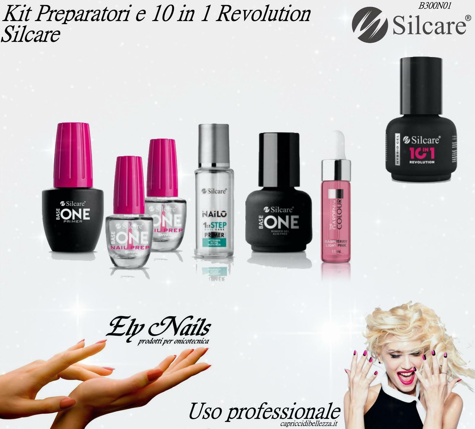 KIT di Preparatori con 10 in 1 Revolution Silcare Ricostruzione unghie Nail Art
