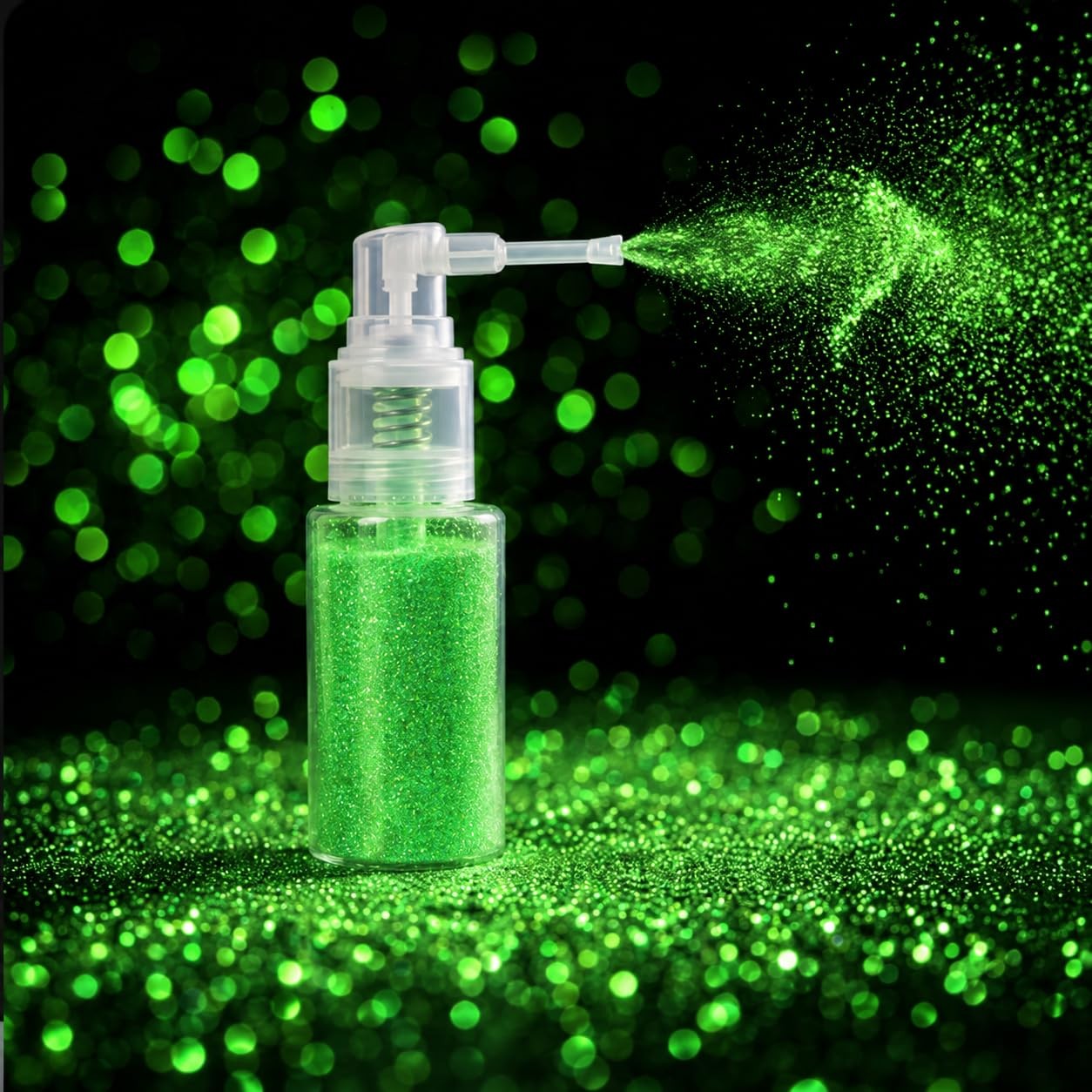 Green Body Hair Glitter Spray, Shinny Sparkle Glitter Spray for Clothes,Loose…