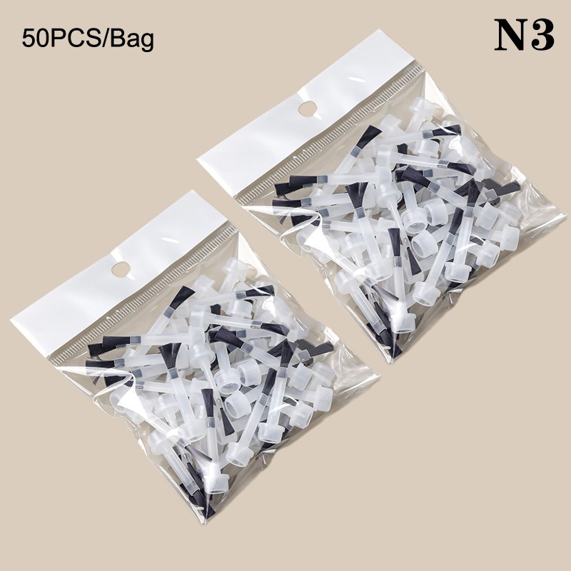 Double-Ended Solid Wood Pole With Nail Polish Replacement Plastic Brush