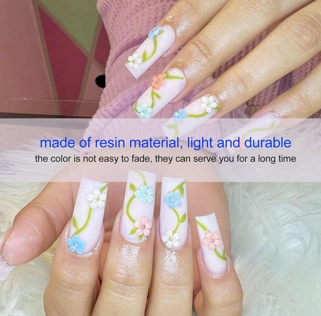 3D Flower Nail Art Charms for Women Girls Nail Art Decorations, Acrylics