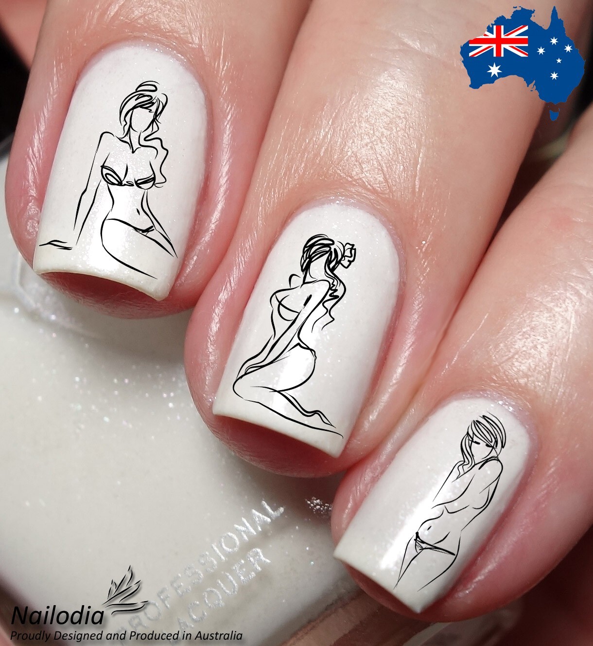 Sexy and Hot Girl Nail Art Decal Sticker Water Transfer Slider – Unique Design