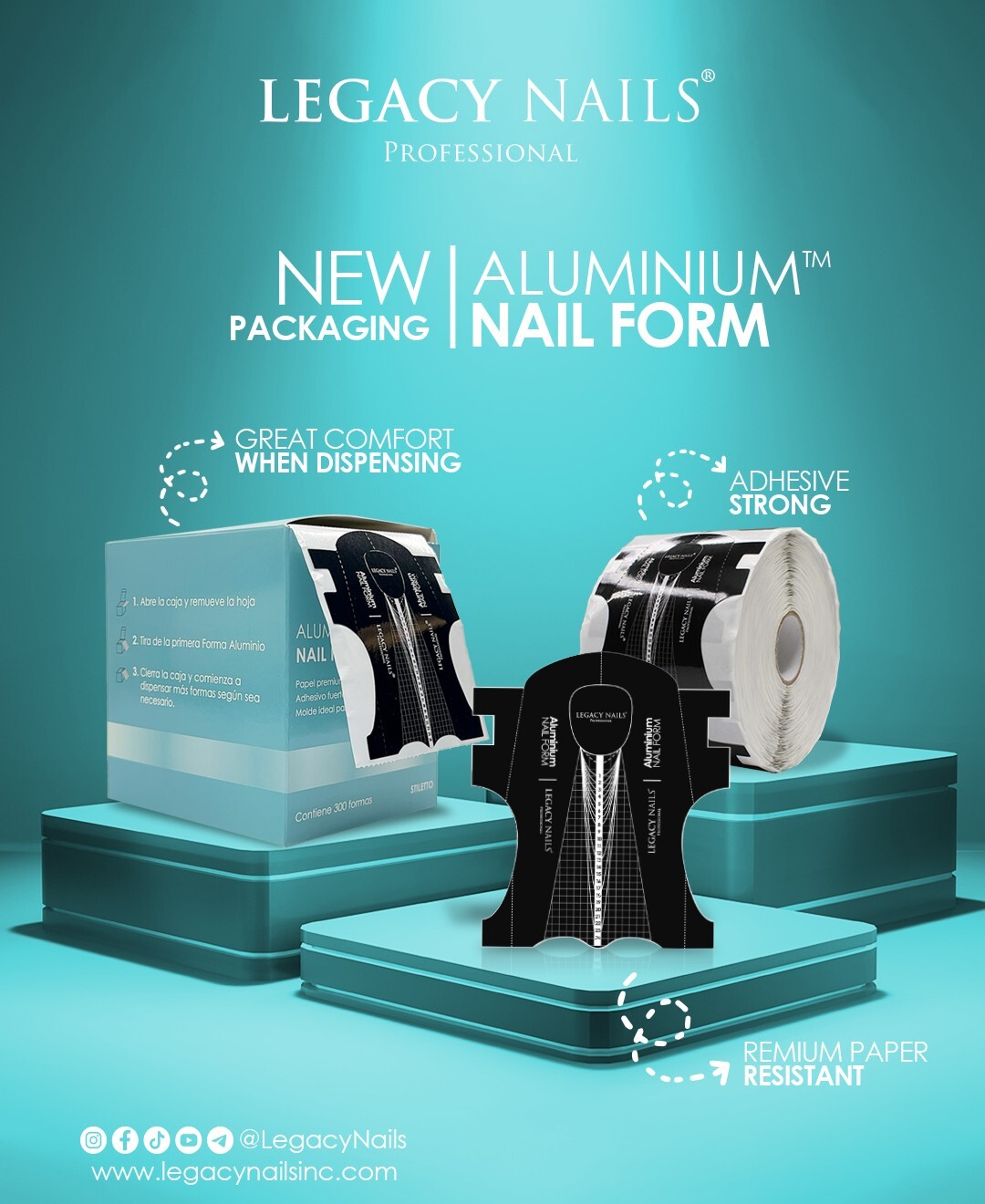 ALUMINIUM NAIL SCULPTING FORM-300 UNITS