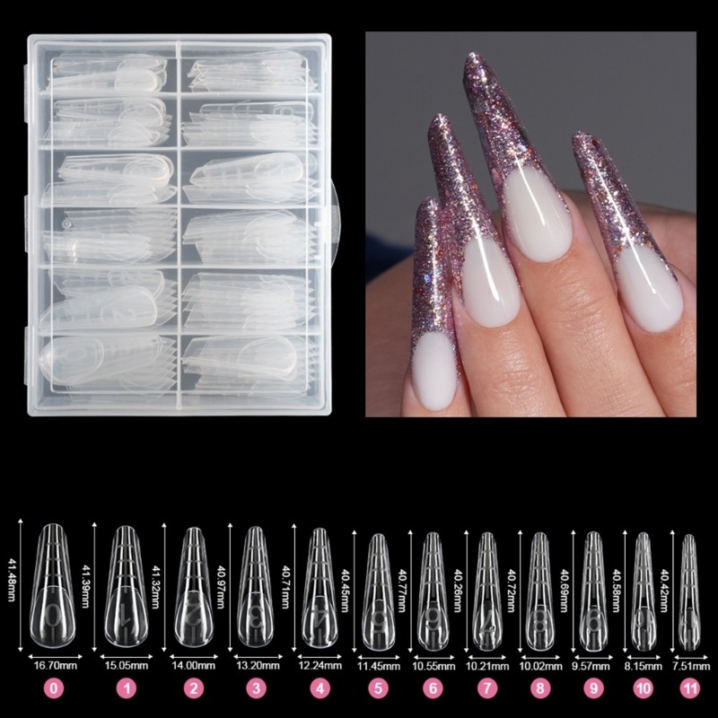 Clear Duals Nail System Form Acrylic UVS Gel Nail Mold Full Cover Fasle Nail Tip