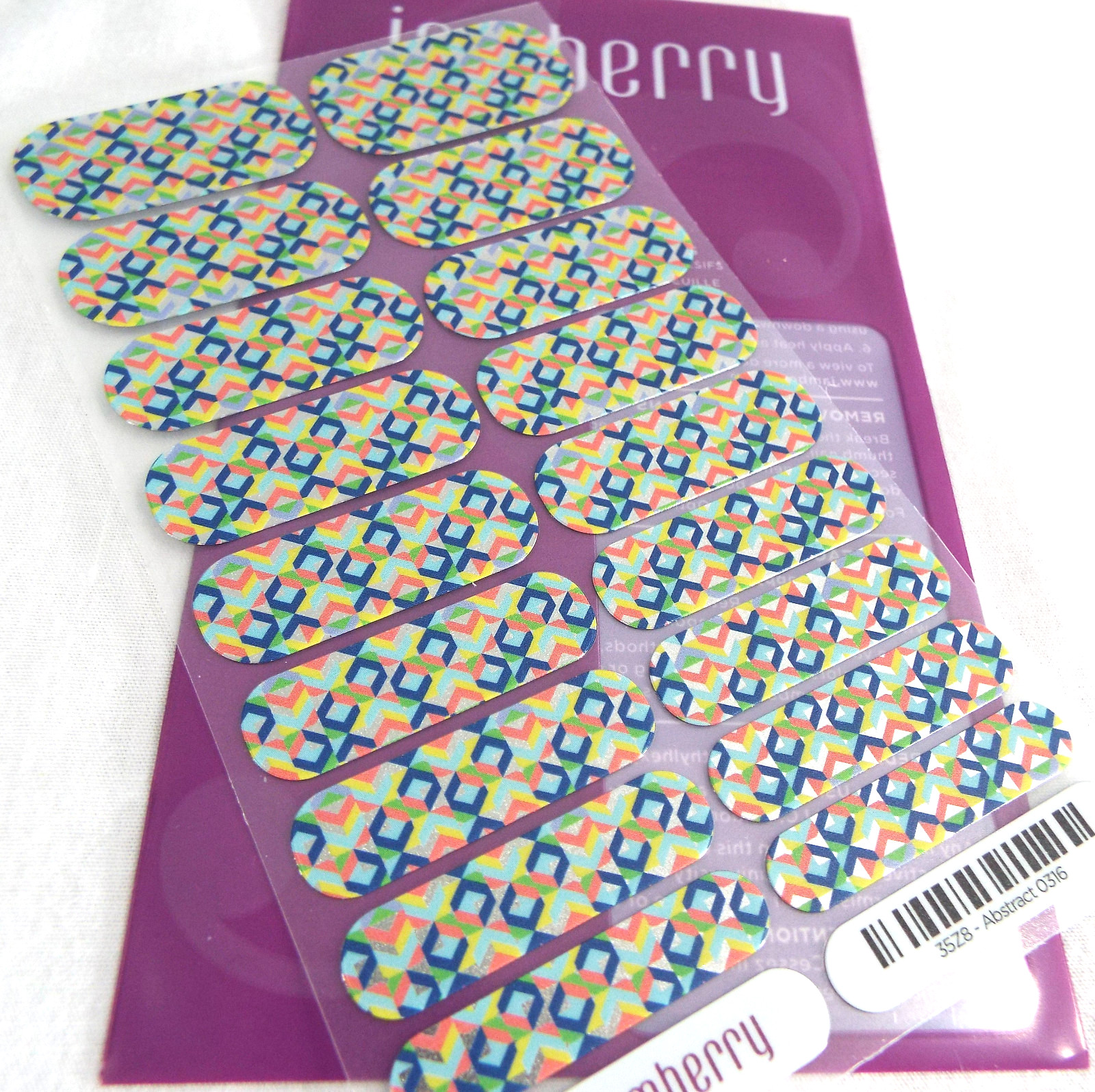 Jamberry Abstract 0316 35Z8 Nail Wrap Full Sheet