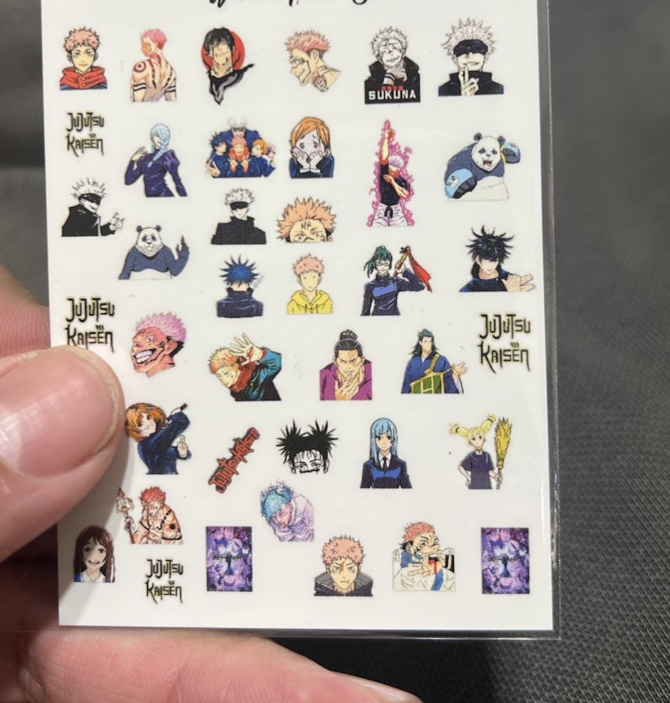 Nail Decals Jujutsu Kaisen Water Slide Decals Anime
