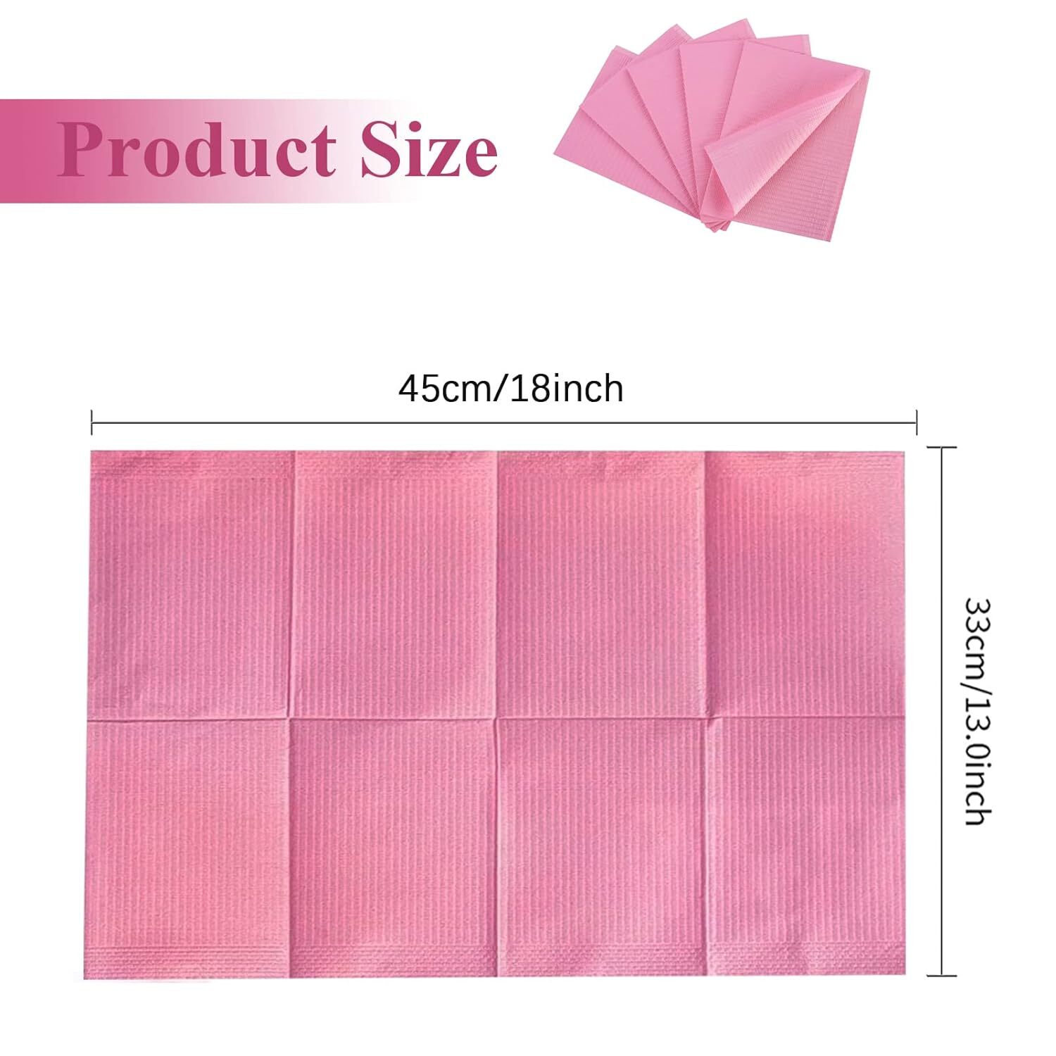 Waterproof Nail Tips Art Table Towels Mat 4*125PCS Dental Bibs