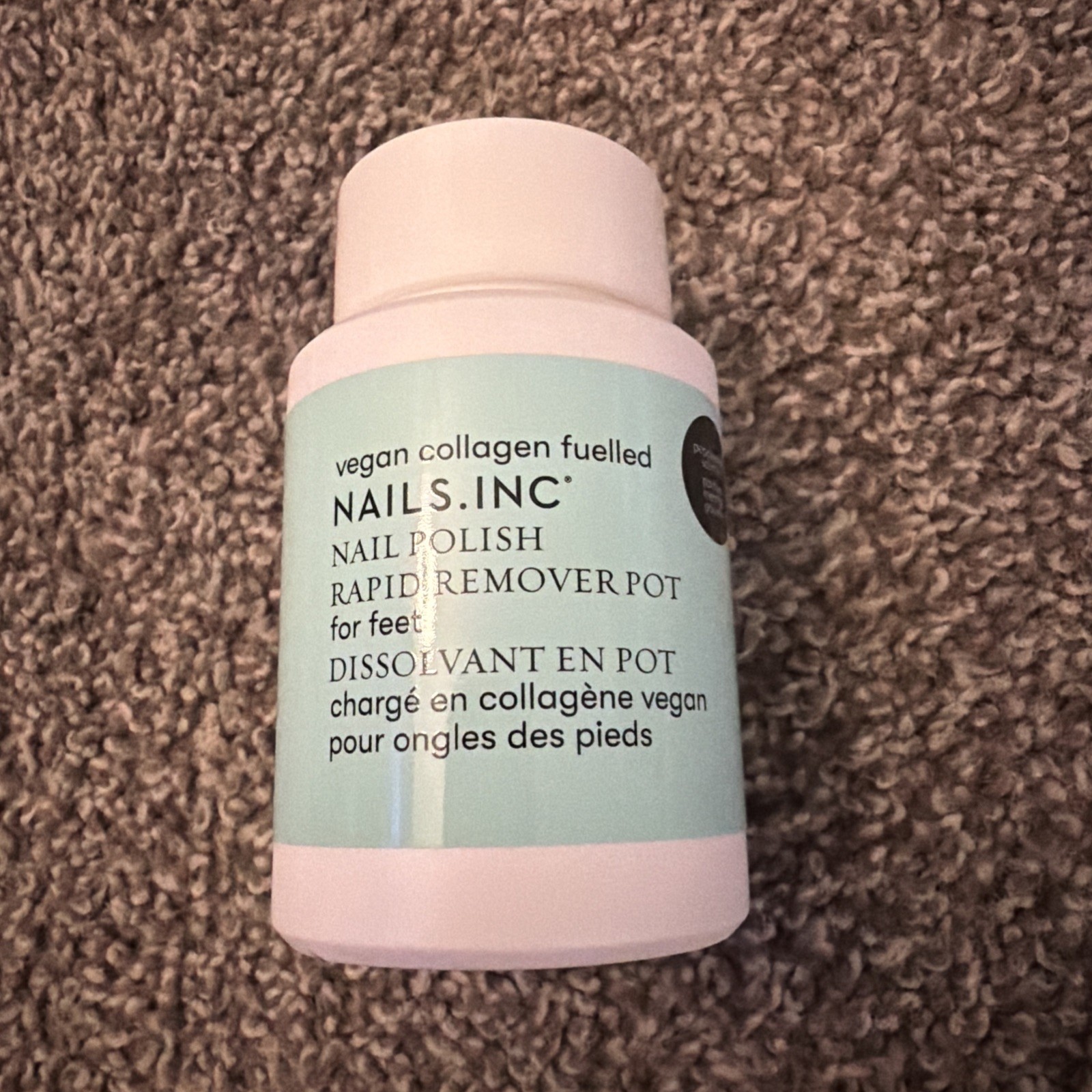 Nails Inc Acetone-Free Nail Polish Remover Pot – Vegan Collagen Formula with…