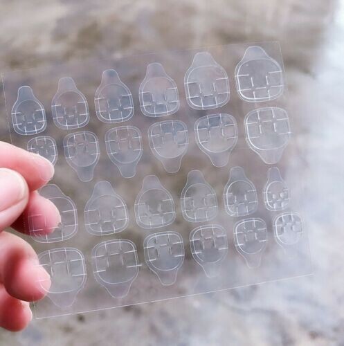 5 sheet Double-Sided Nail Glue Tape Sticker Adhesive Nail Tabs for Press on Tip