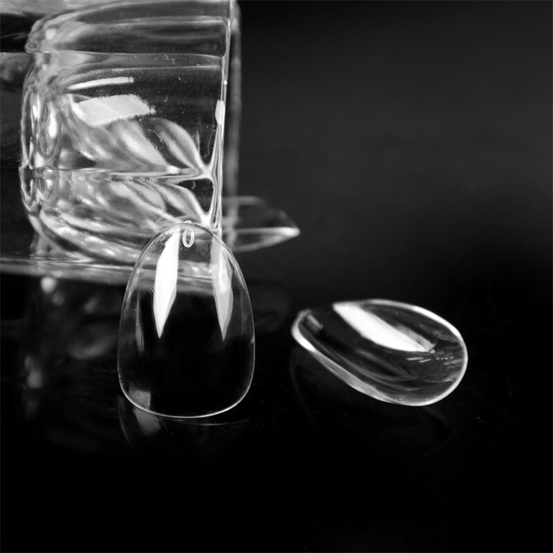 240pcs Full Coverage Sculpted Short Almond Soft Gel Press On False Nail Art Tips