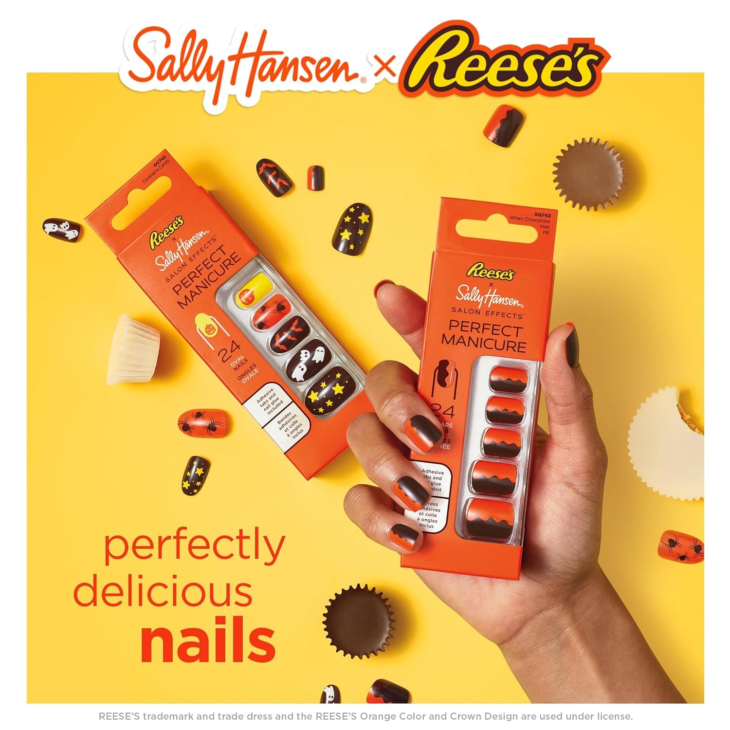 Sally Hansen x Reese’s Salon Effects Perfect Manicure Nails Chocolate Met PB 2pk