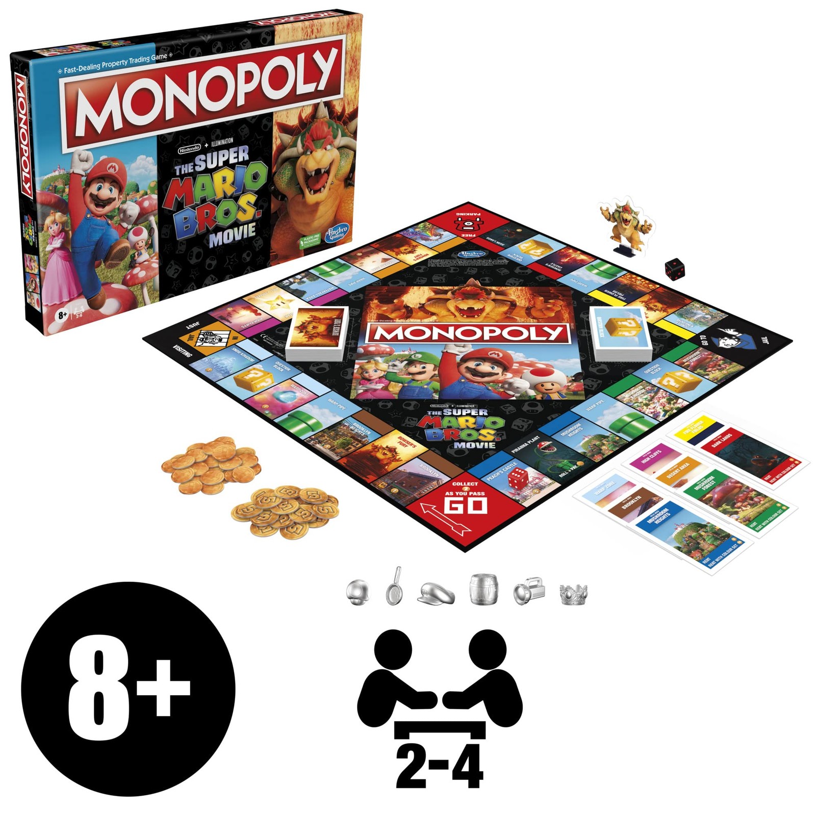 Monopoly The Super Mario Bros. Movie 10.51 x 15.75 x 0.1 inches, Multi-color