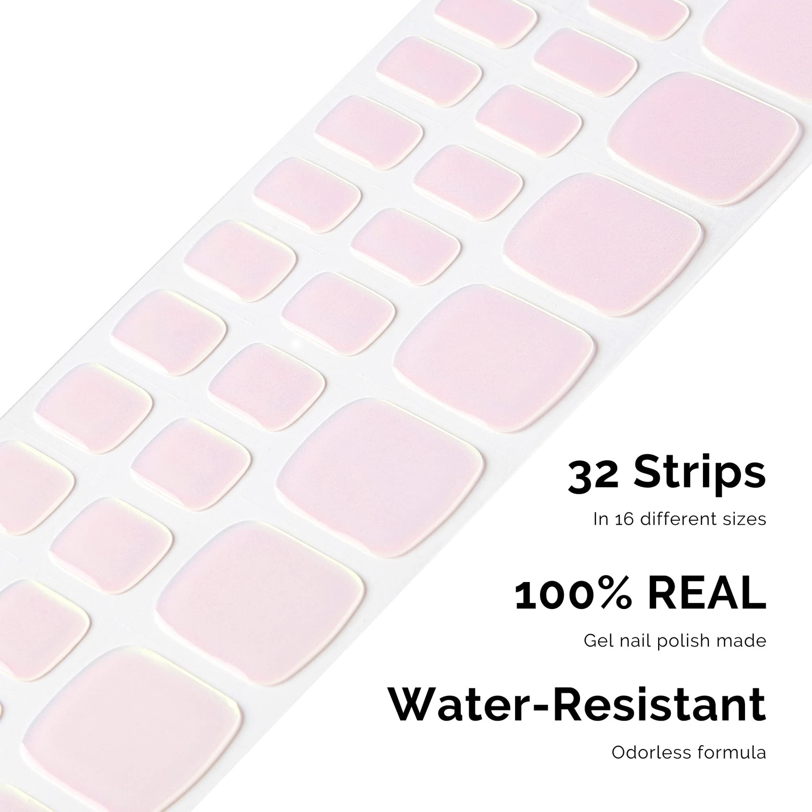 Semi Cured Gel Nail Strips, Toe Nail Polish Strips with Glossy Gel Finishing …