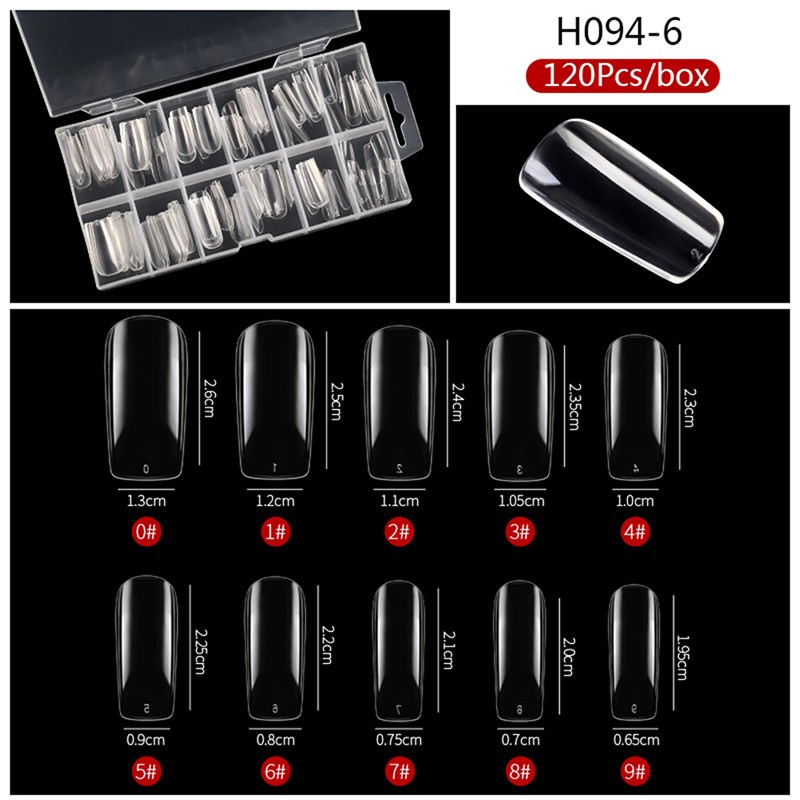 120Pcs Poly Nail Gel Nail Dual Forms Finger Extension UV Builder Nail Tips Tools