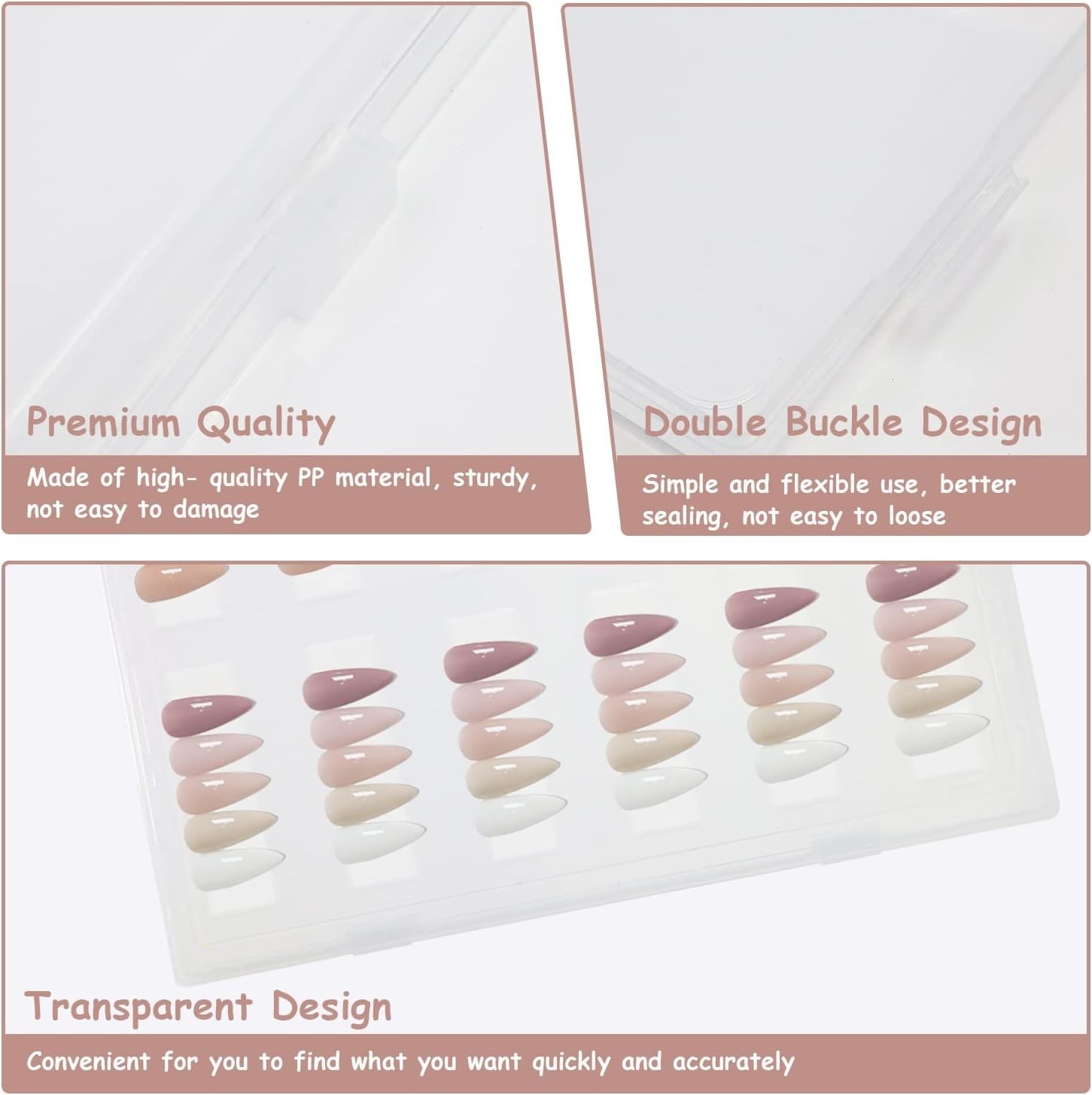 Press On Nail Storage Empty Nail Organizer Box | Press on Nail Packaging,with…