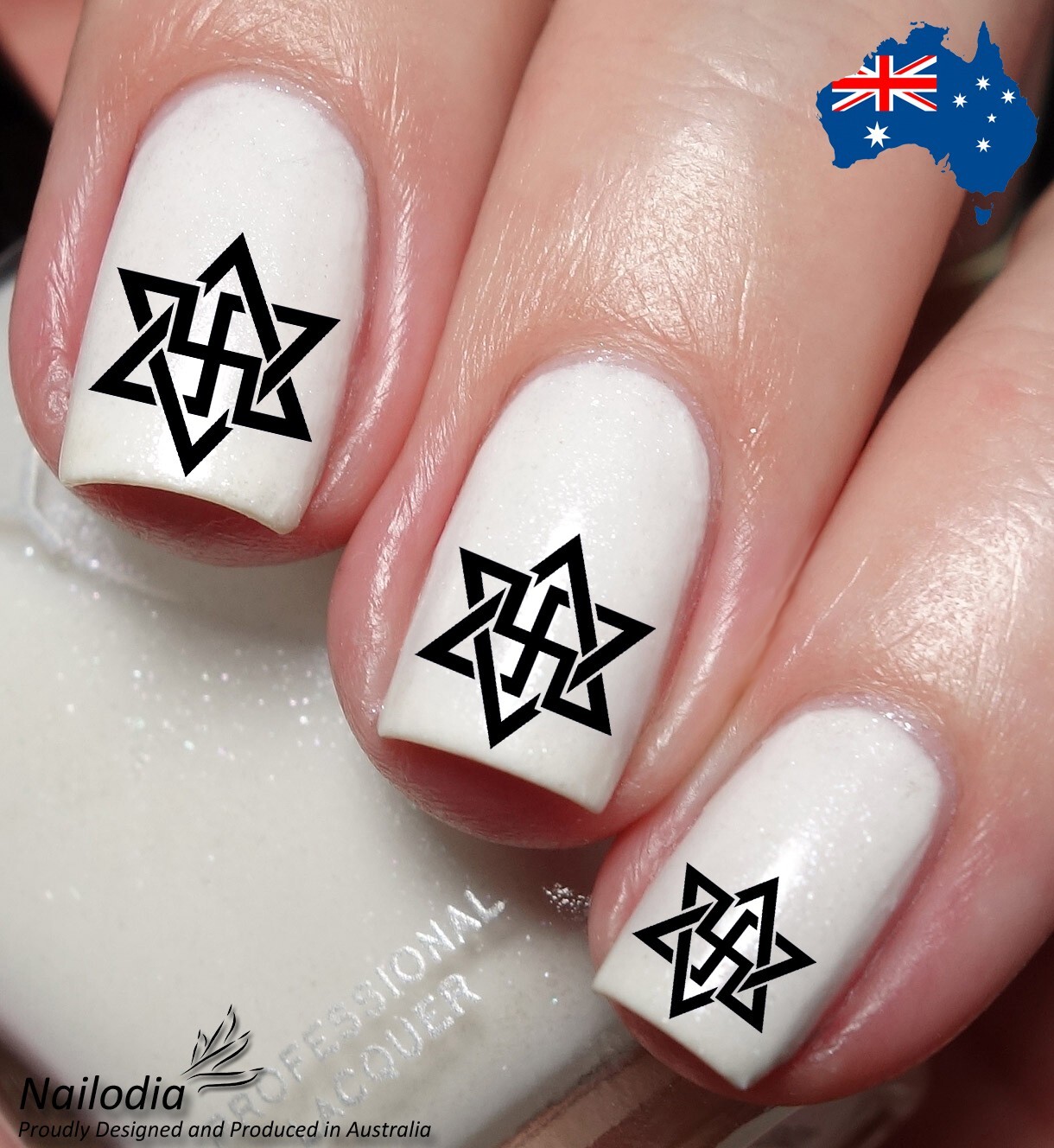 Raelian Movement Symbol Nail Art Decal Sticker Water Transfer Slider – UFO Theme