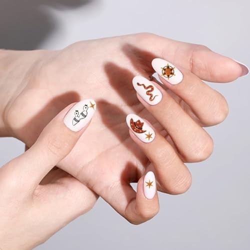 2 Sheets Retro Cowboy Nail Art Stickers, Western Style Self-Adhesive 5D