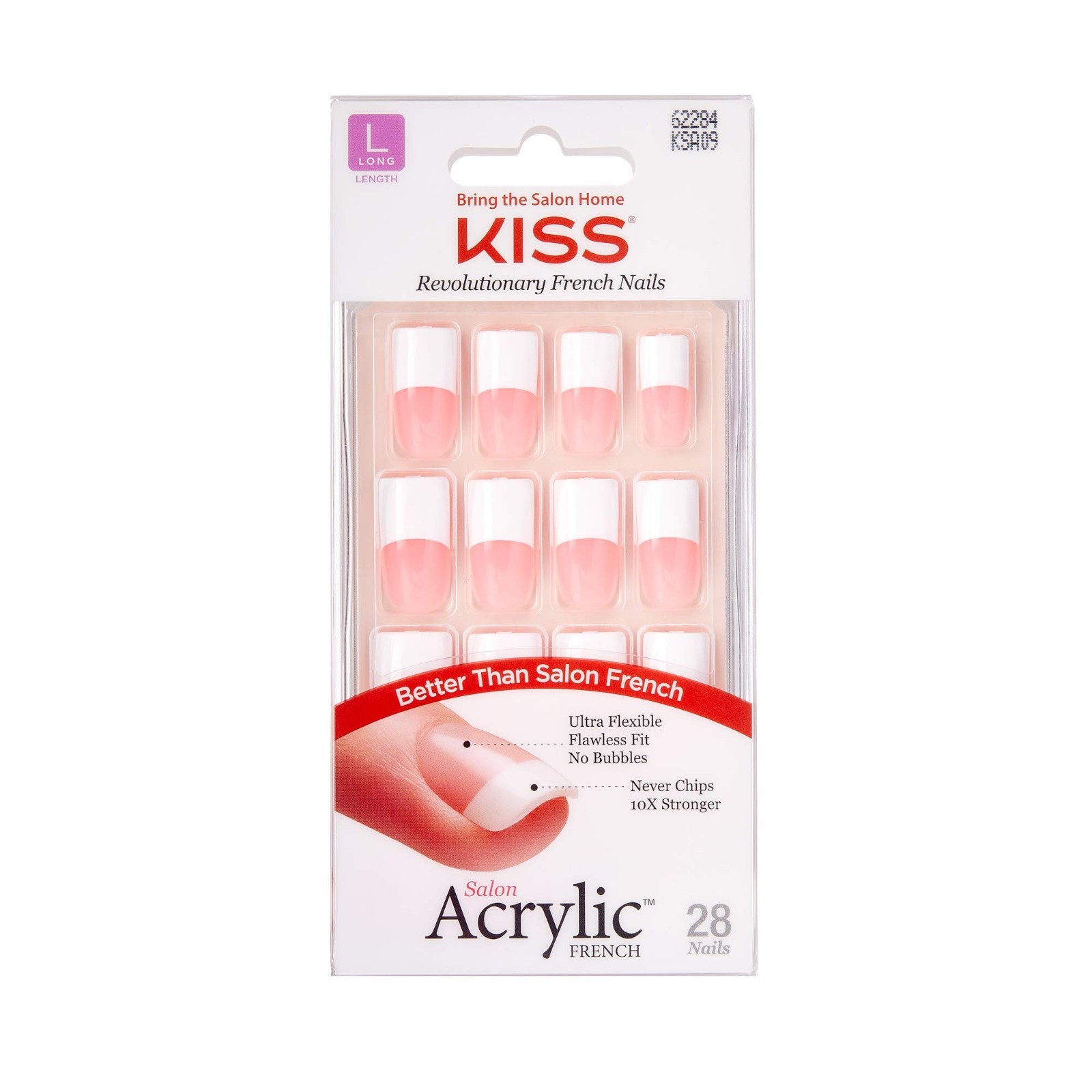 Acrylic French Nail Kit – Long Length, 2 Pack, Easy Application, Salon Quality