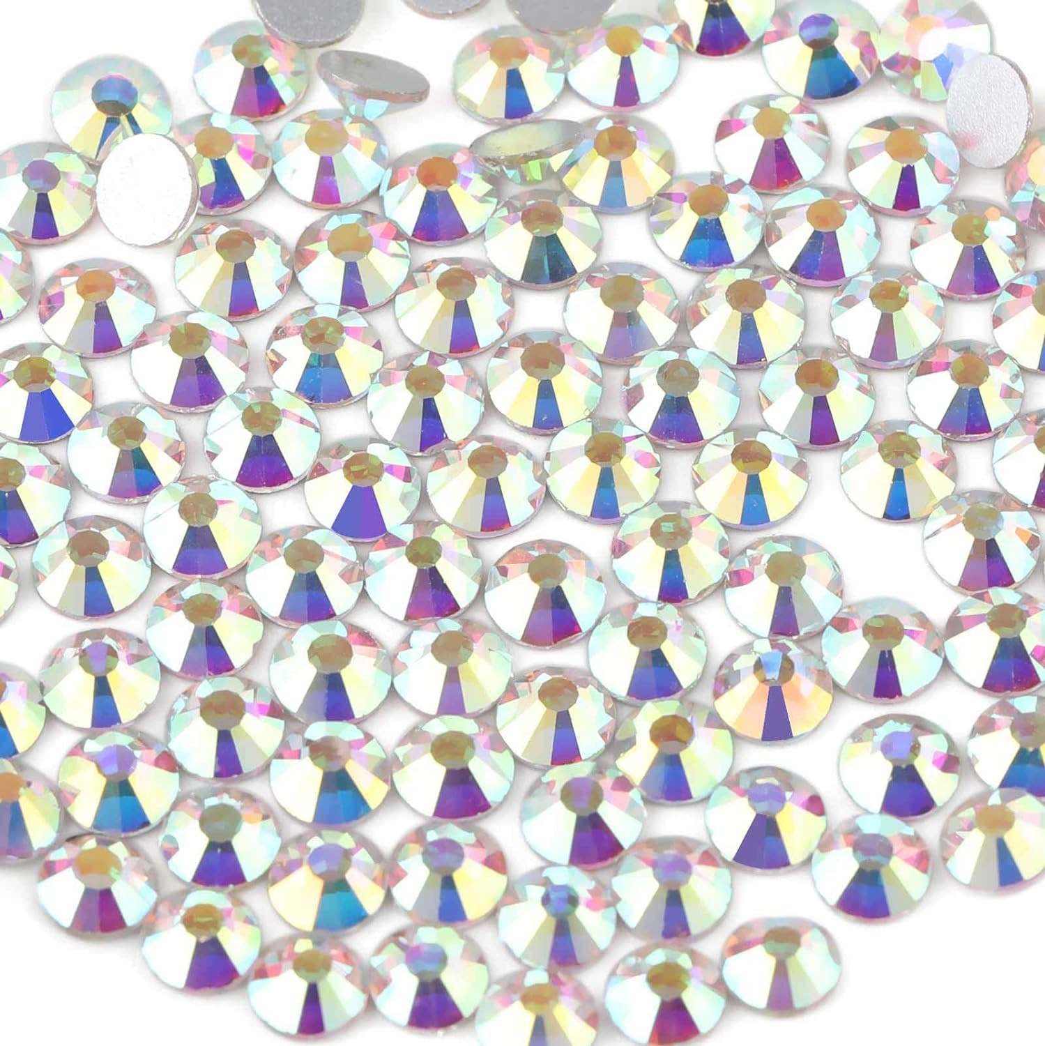 1440 PCs Flat Back Crystal Rhinestones Round Gems For Nail Art & Craft Glue Fix
