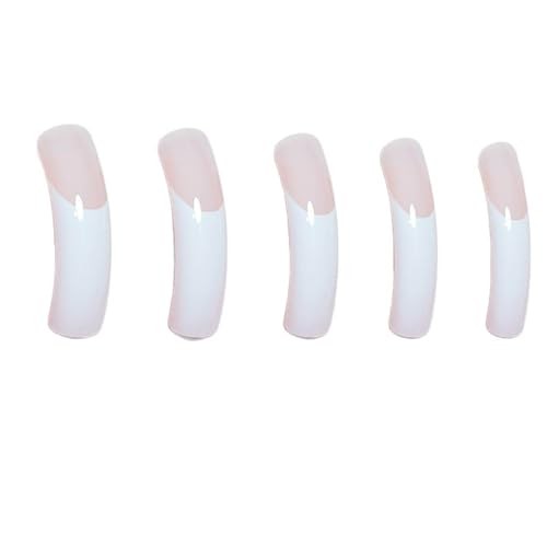 RUOKEXIN Curved Nail Tips,XXL Long Press on Nails French Long Curved Style-C8C3