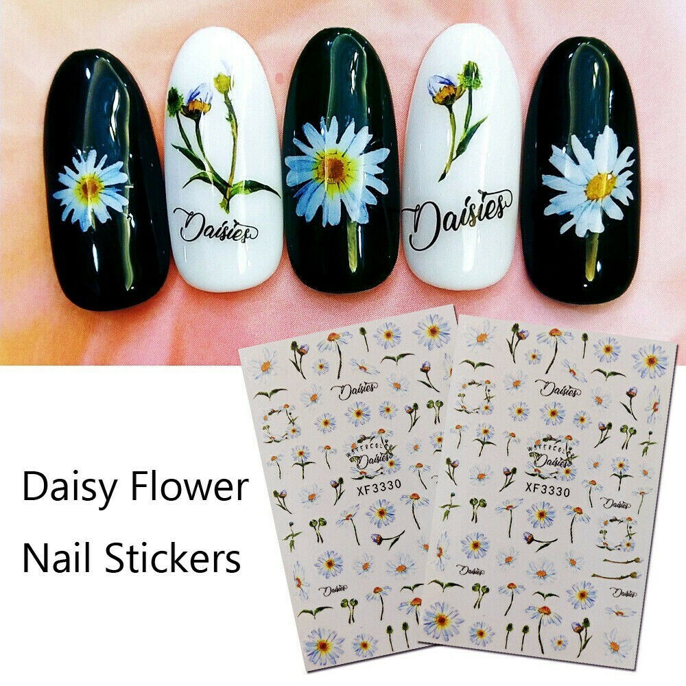 3D Nail Art Stickers Dandelion Daisy Flower Series Manicure Gel Decor DIY NS33