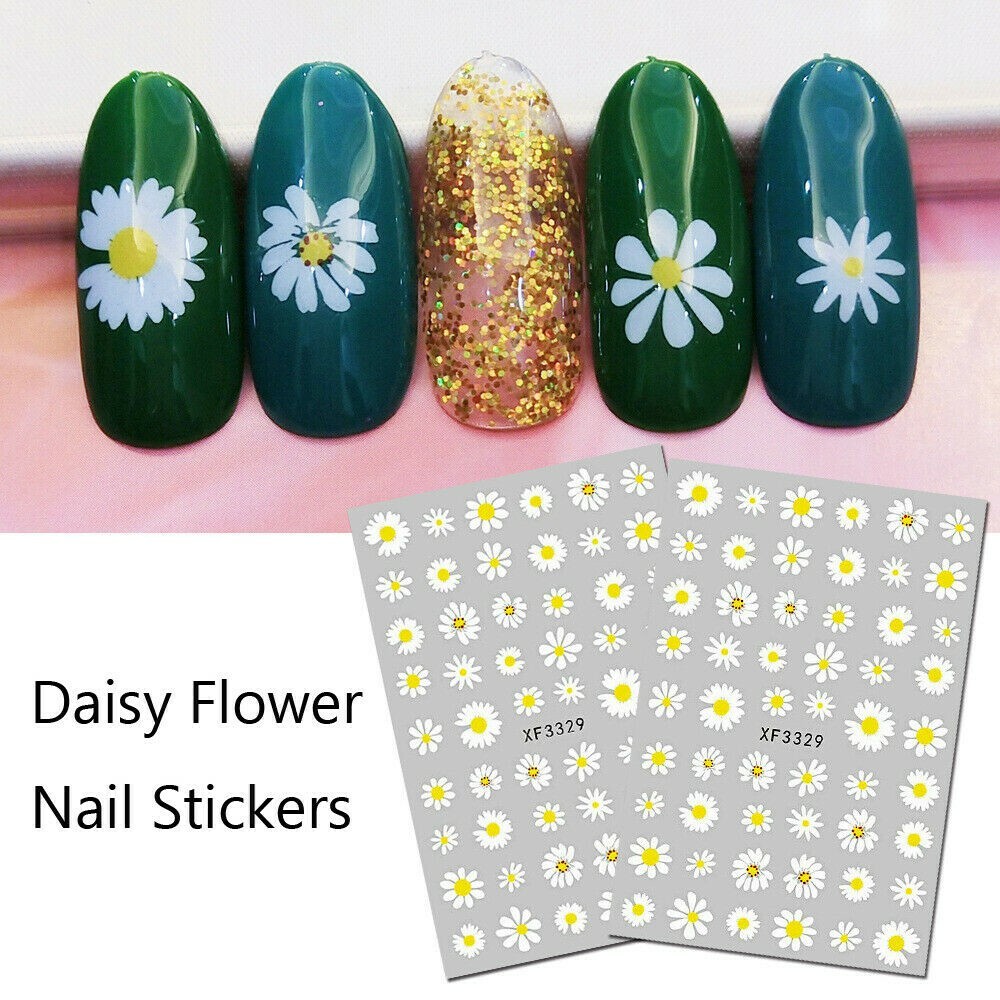 3D Nail Art Stickers Dandelion Daisy Flower Series Manicure Gel Decor DIY NS33