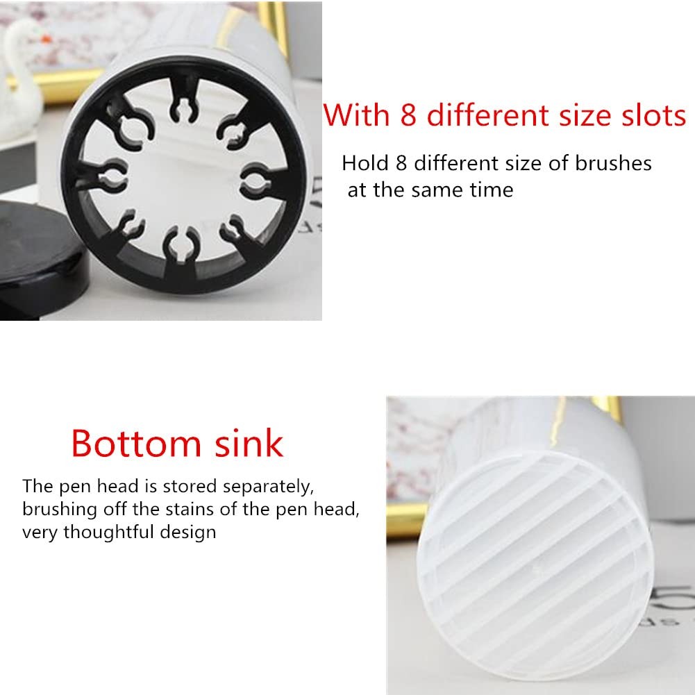 2 Pack Nail Art Brush Cleaner Cup, Acrylic Nail Art Tip Brushes Holder Remove…